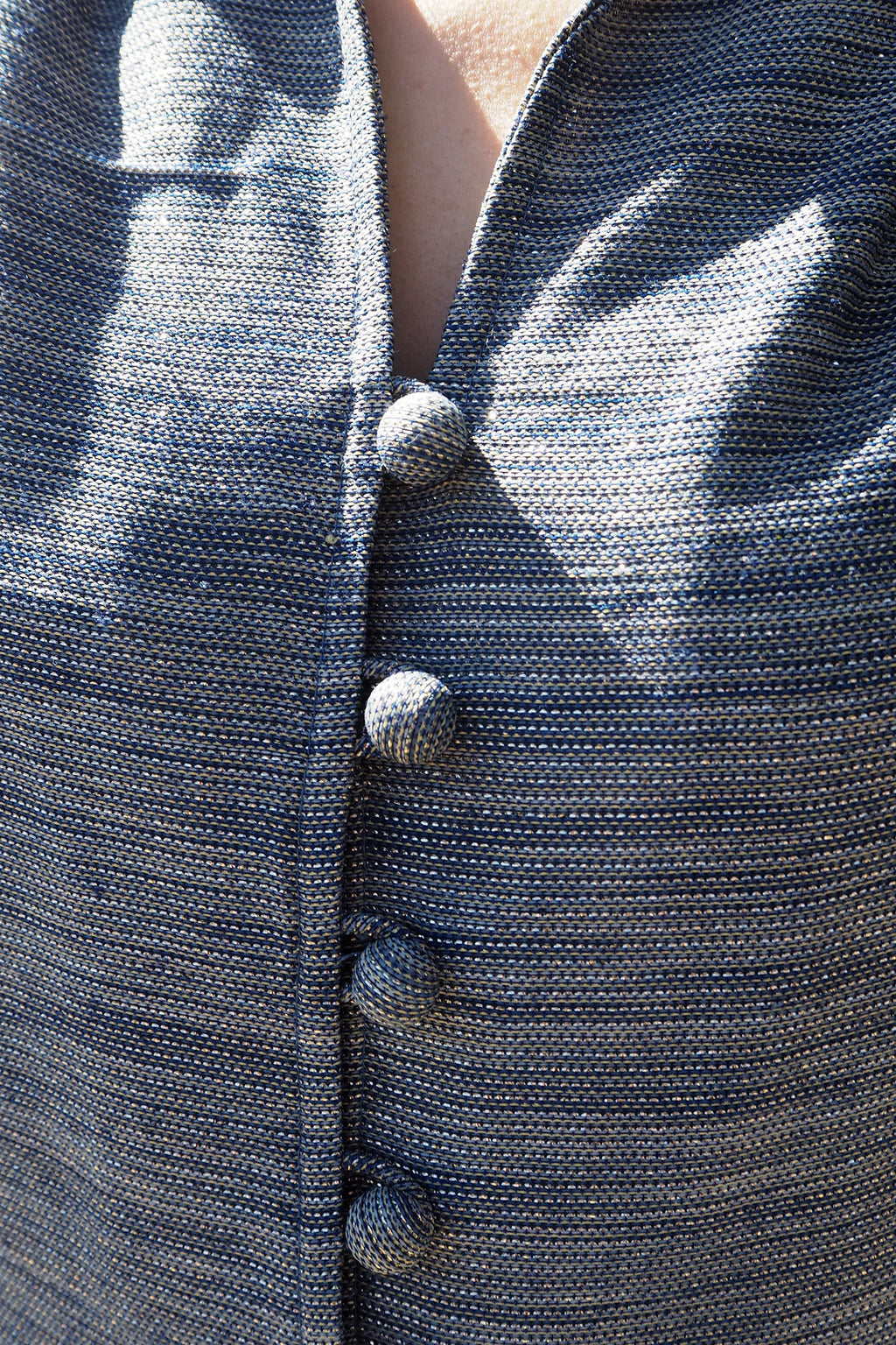 60's-70's Carnegie of London Sparkly Dress Gray/Silver