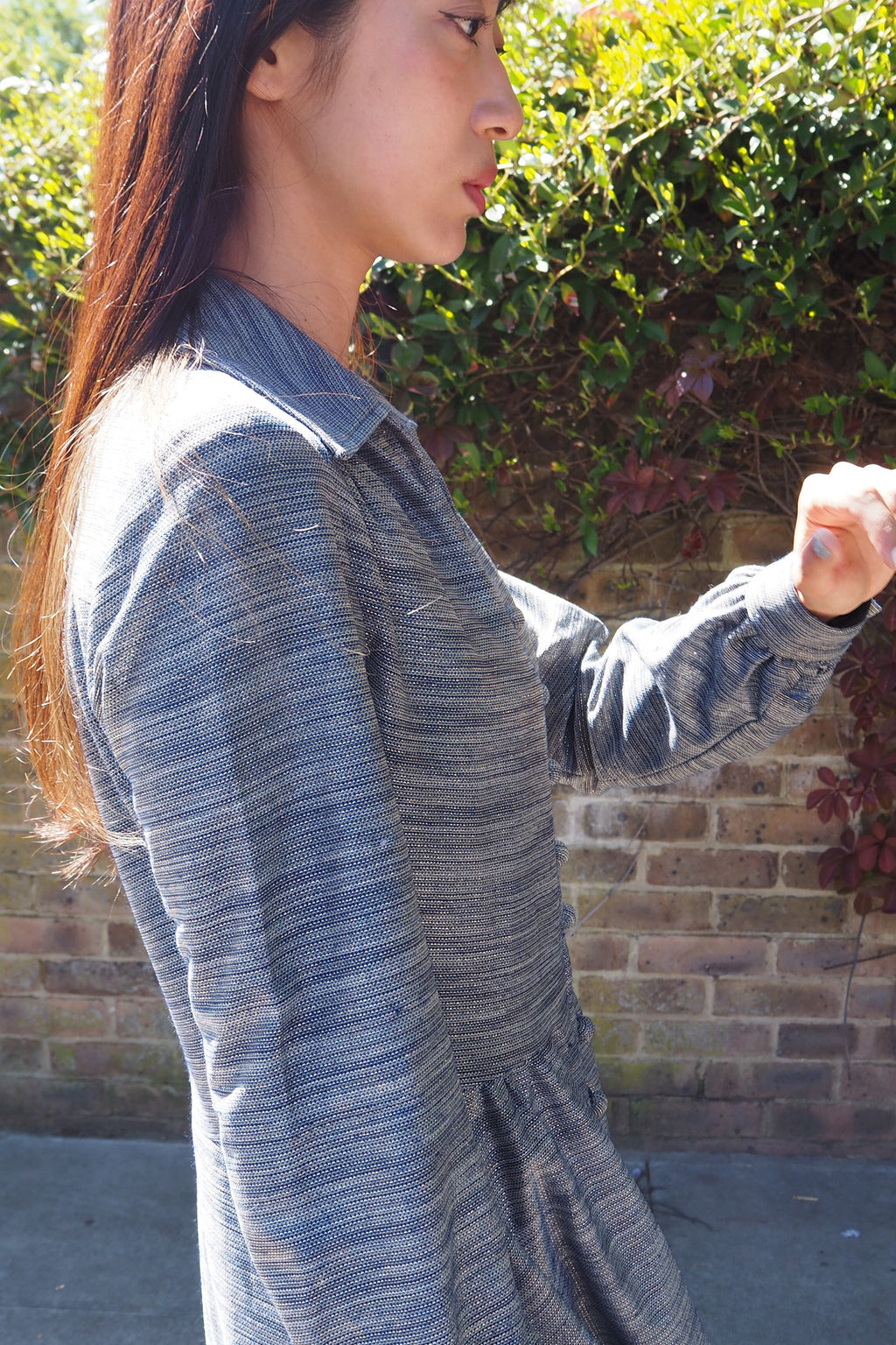 60's-70's Carnegie of London Sparkly Dress Gray/Silver