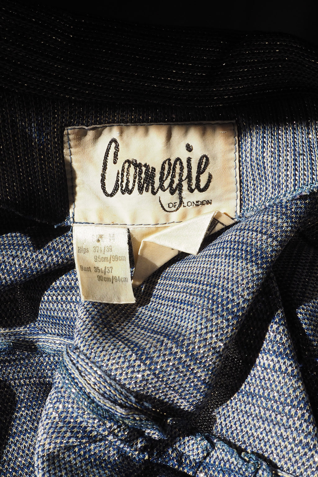 60's-70's Carnegie of London Sparkly Dress Gray/Silver