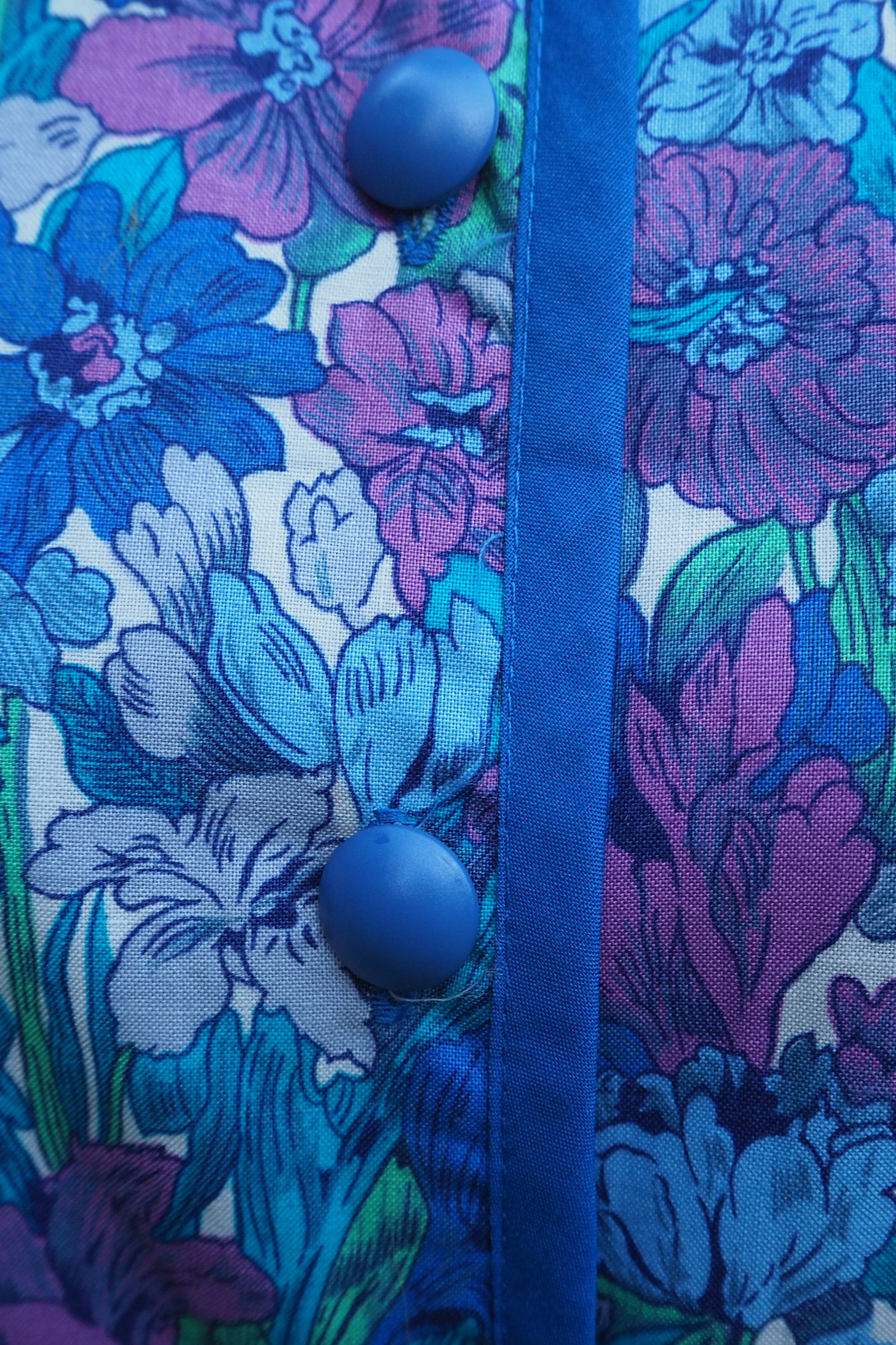 70's Marion Donaldson Prairie Dress Blue