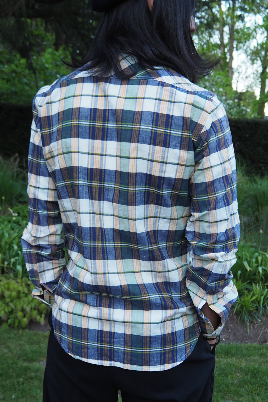 70's Lasso Checked Shirt Yellow/Blue