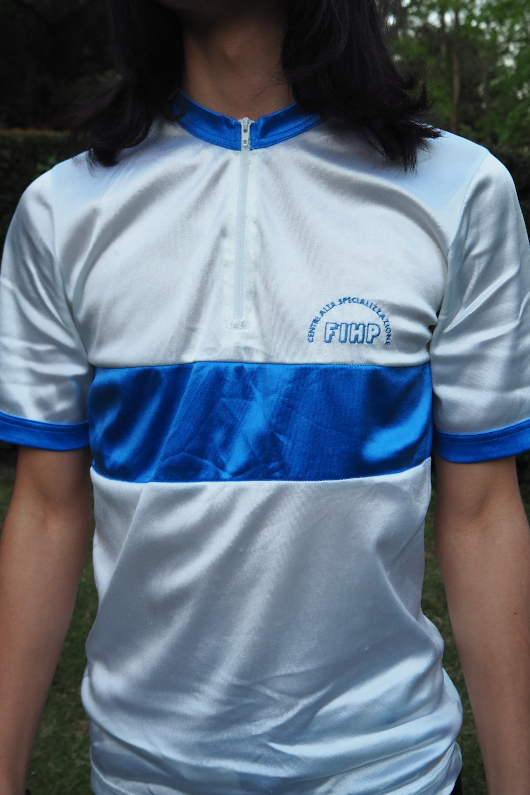 Vintage Zip-up Tops White