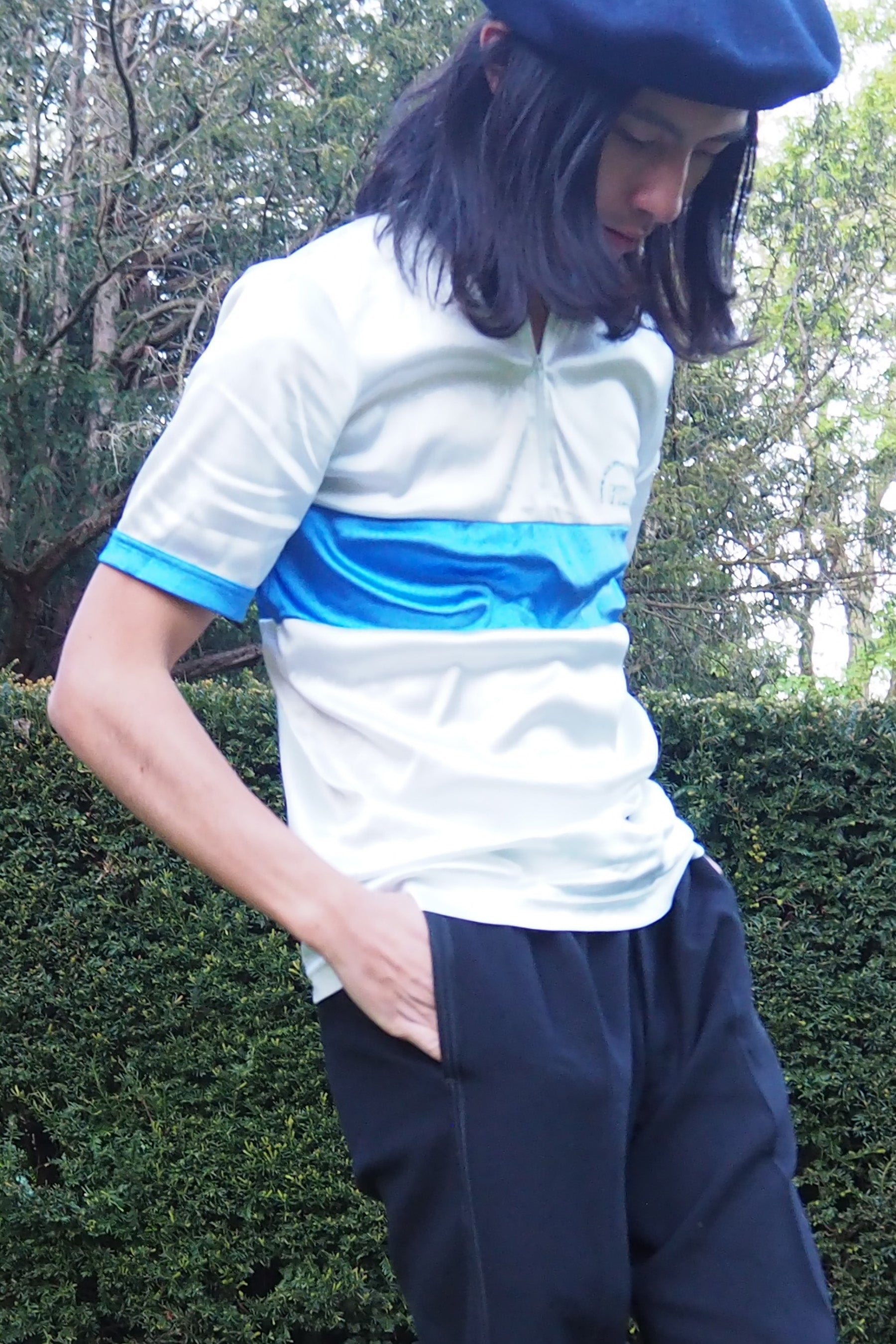 Vintage Zip-up Tops White