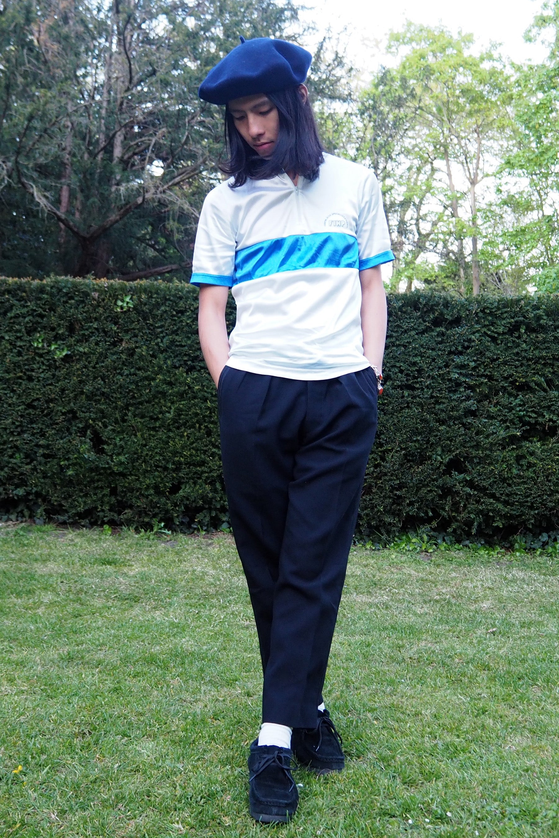 Vintage Zip-up Tops White