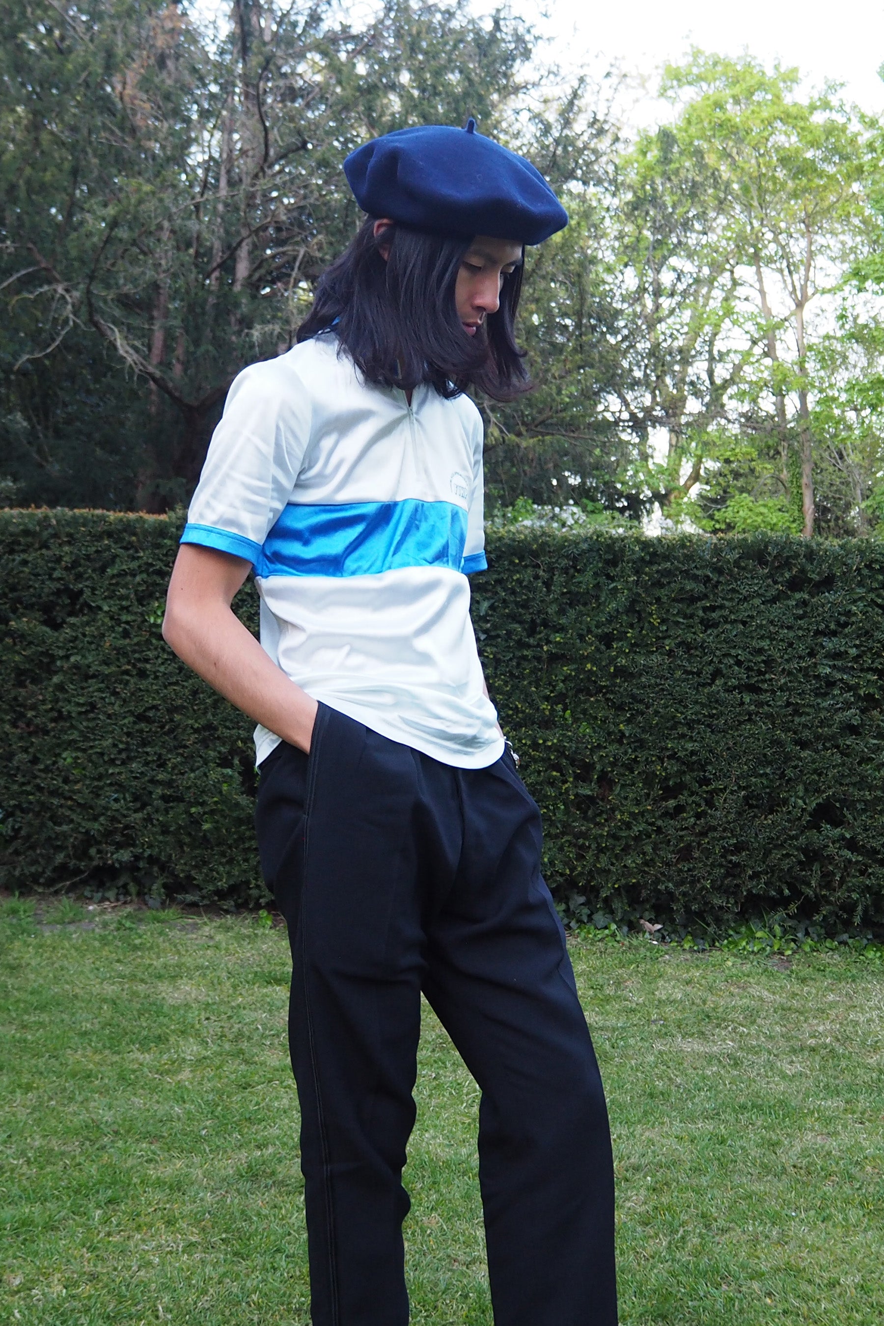 Vintage Zip-up Tops White