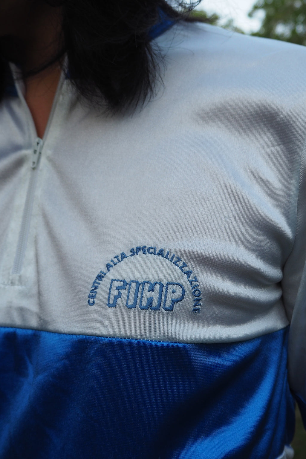 Vintage Zip-up Tops White
