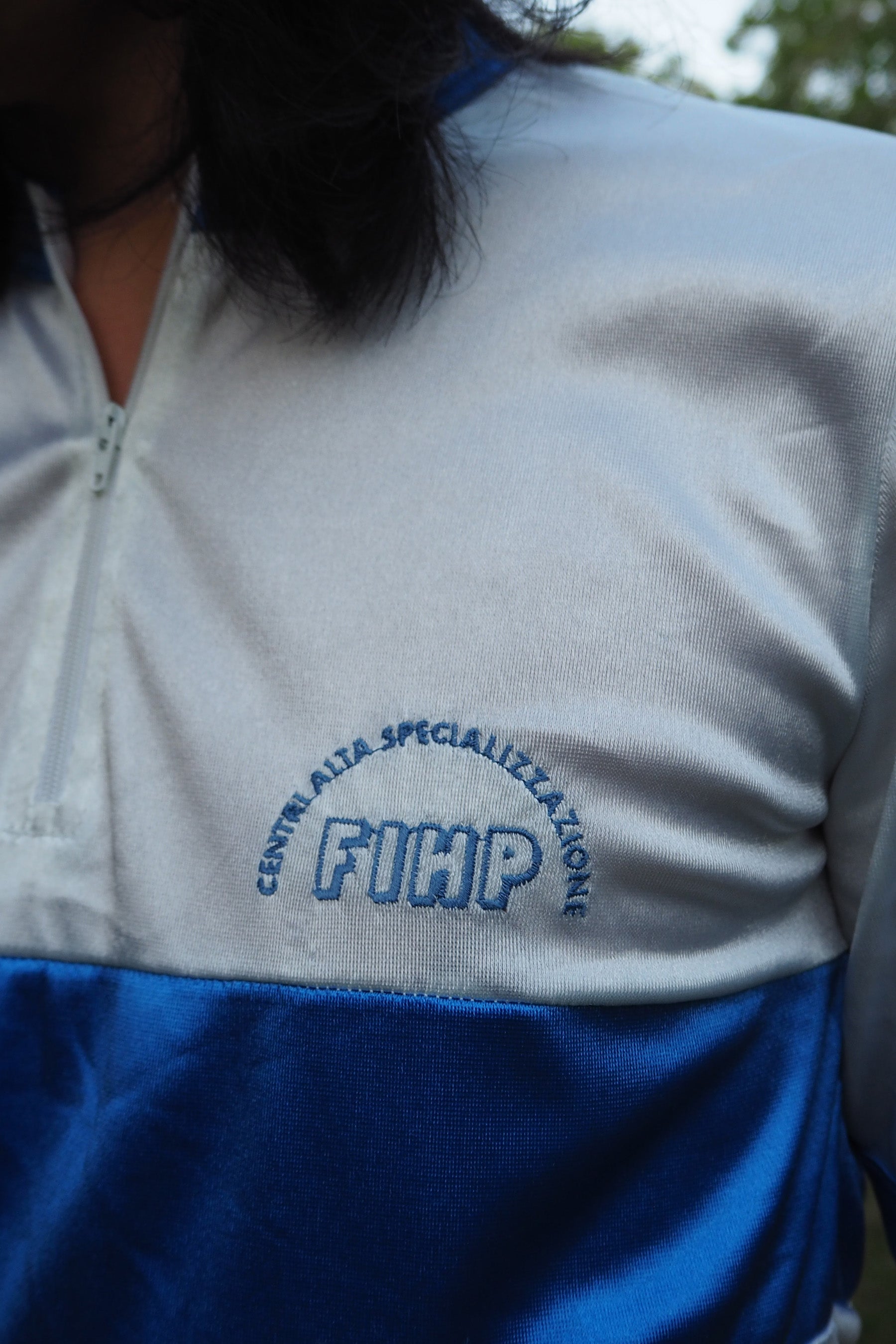 Vintage Zip-up Tops White