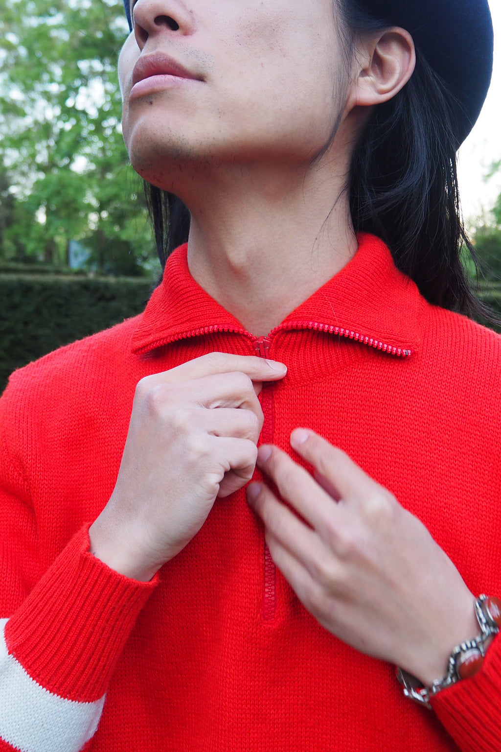 70's FOLCO Italian Sports Knit Red