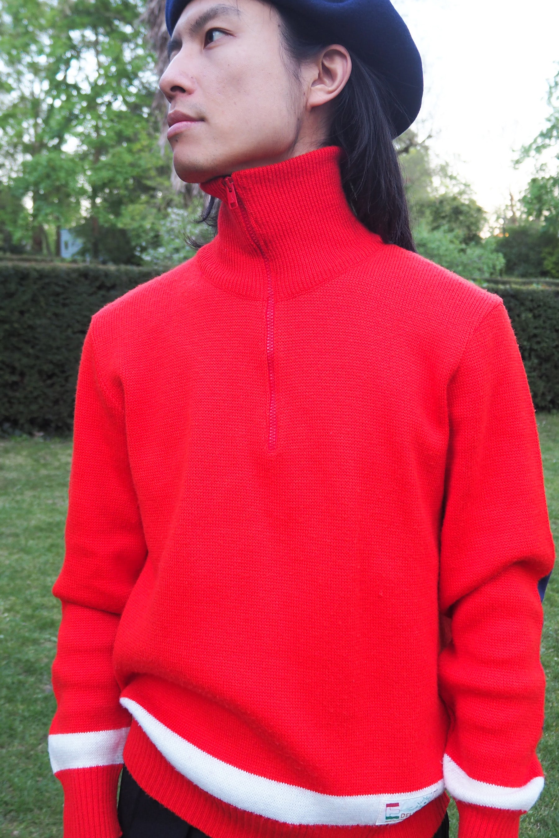 70's FOLCO Italian Sports Knit Red
