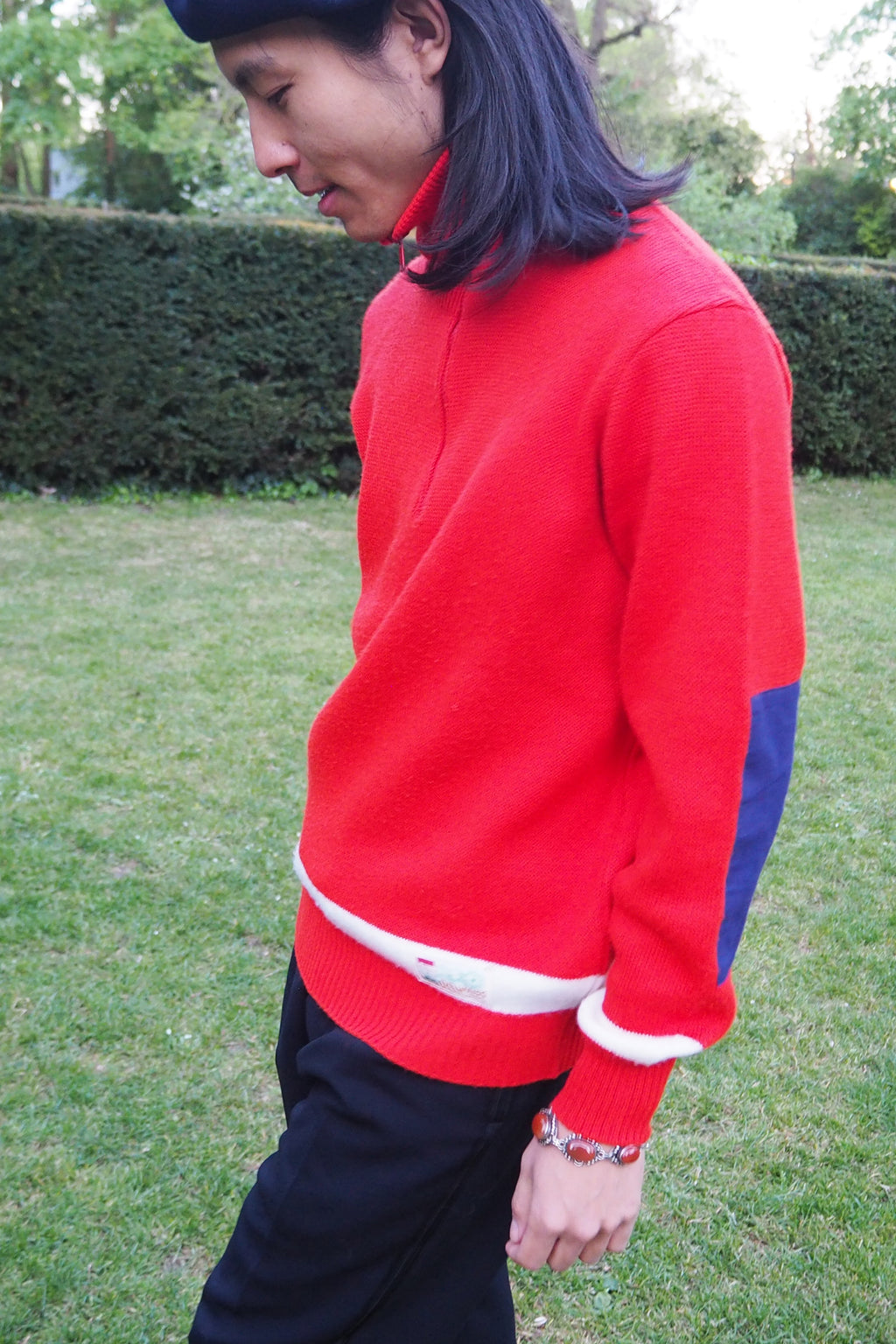 70's FOLCO Italian Sports Knit Red