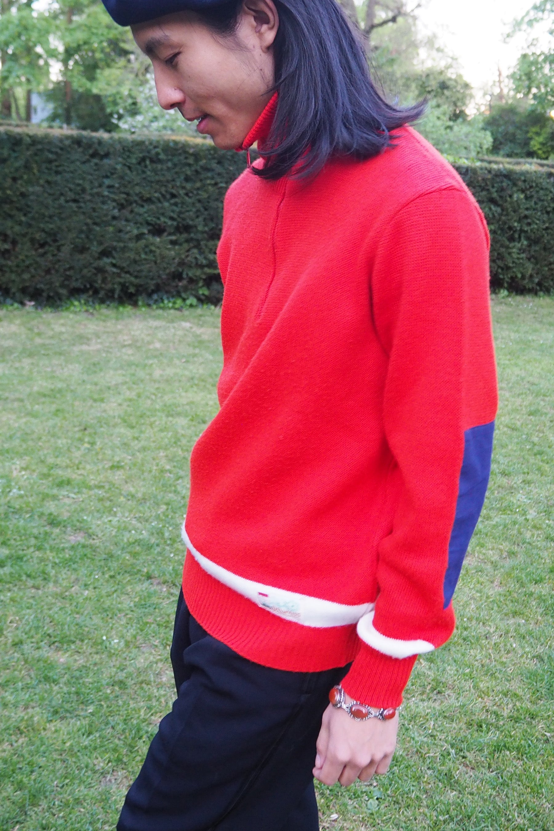70's FOLCO Italian Sports Knit Red