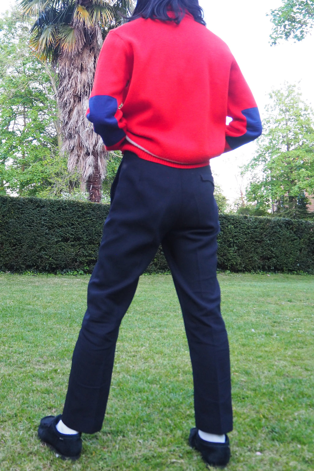 60's British Military Wool Pants Navy