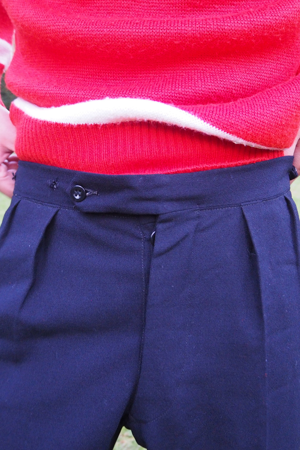 60's British Military Wool Pants Navy