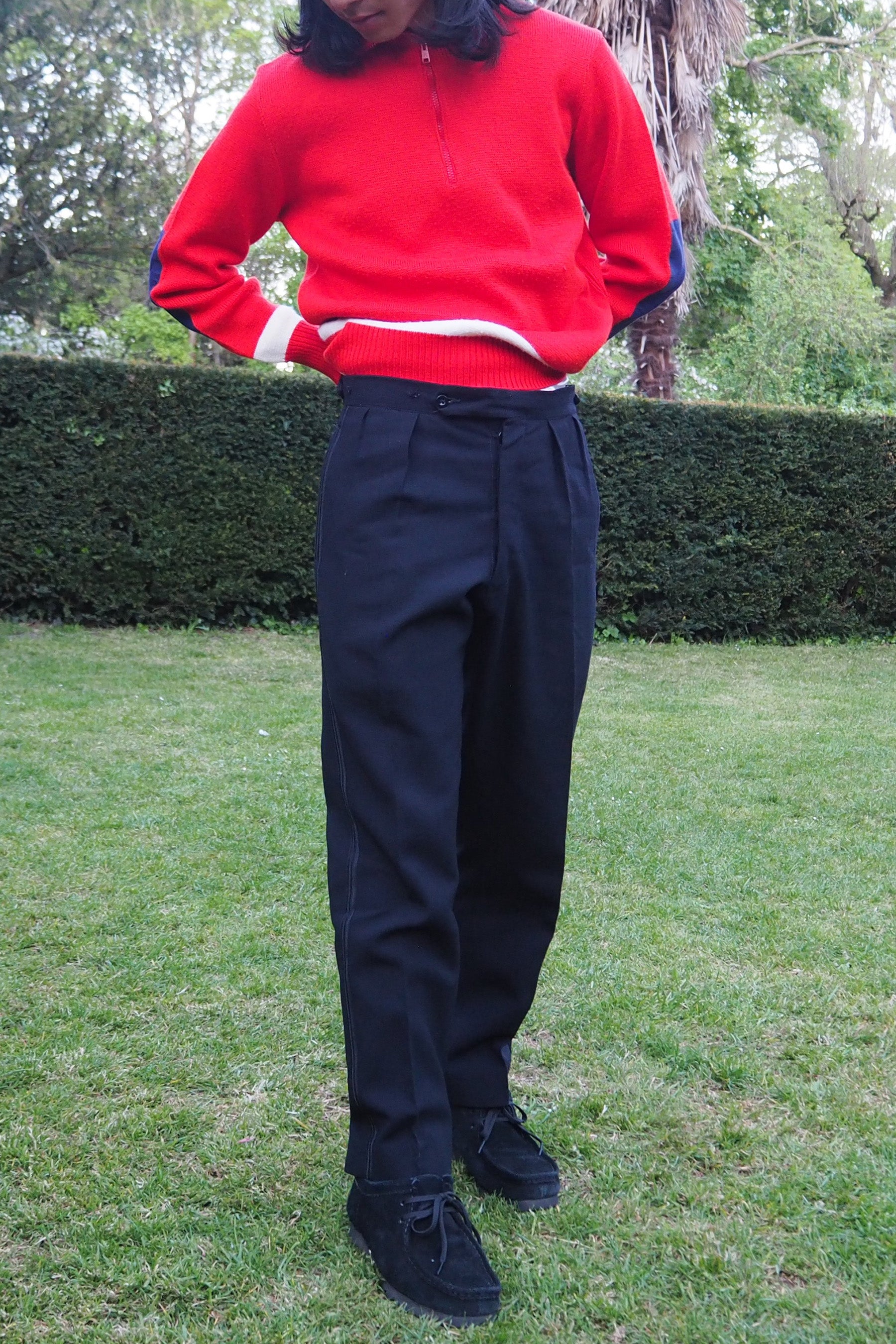 60's British Military Wool Pants Navy