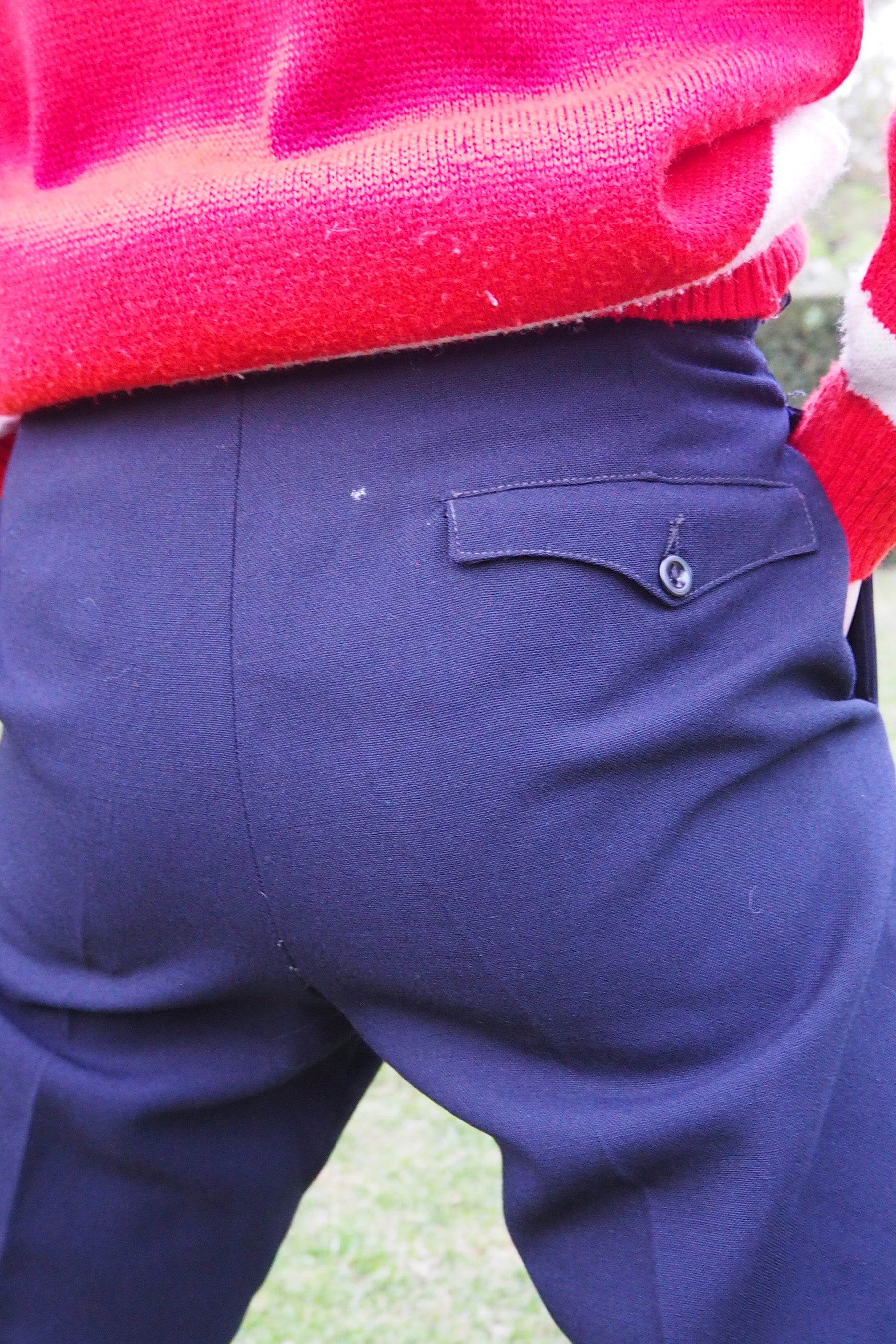60's British Military Wool Pants Navy