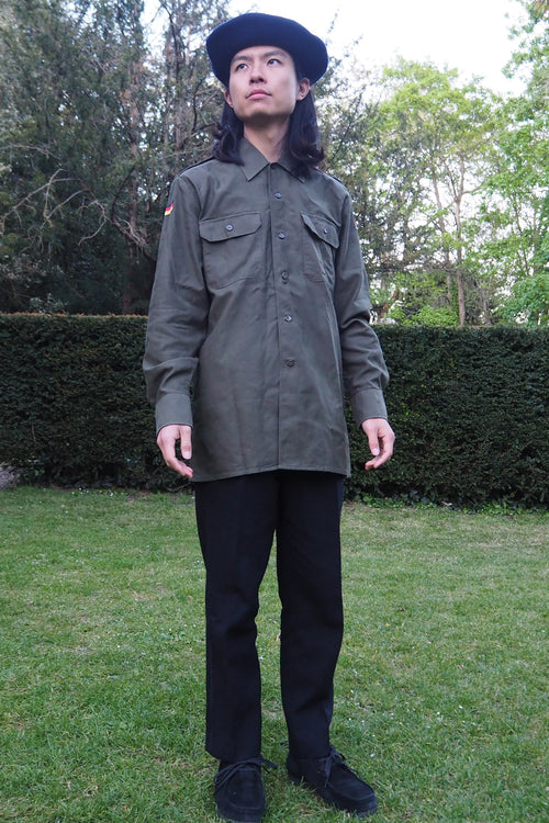 1989 West German Military Shirt Khaki