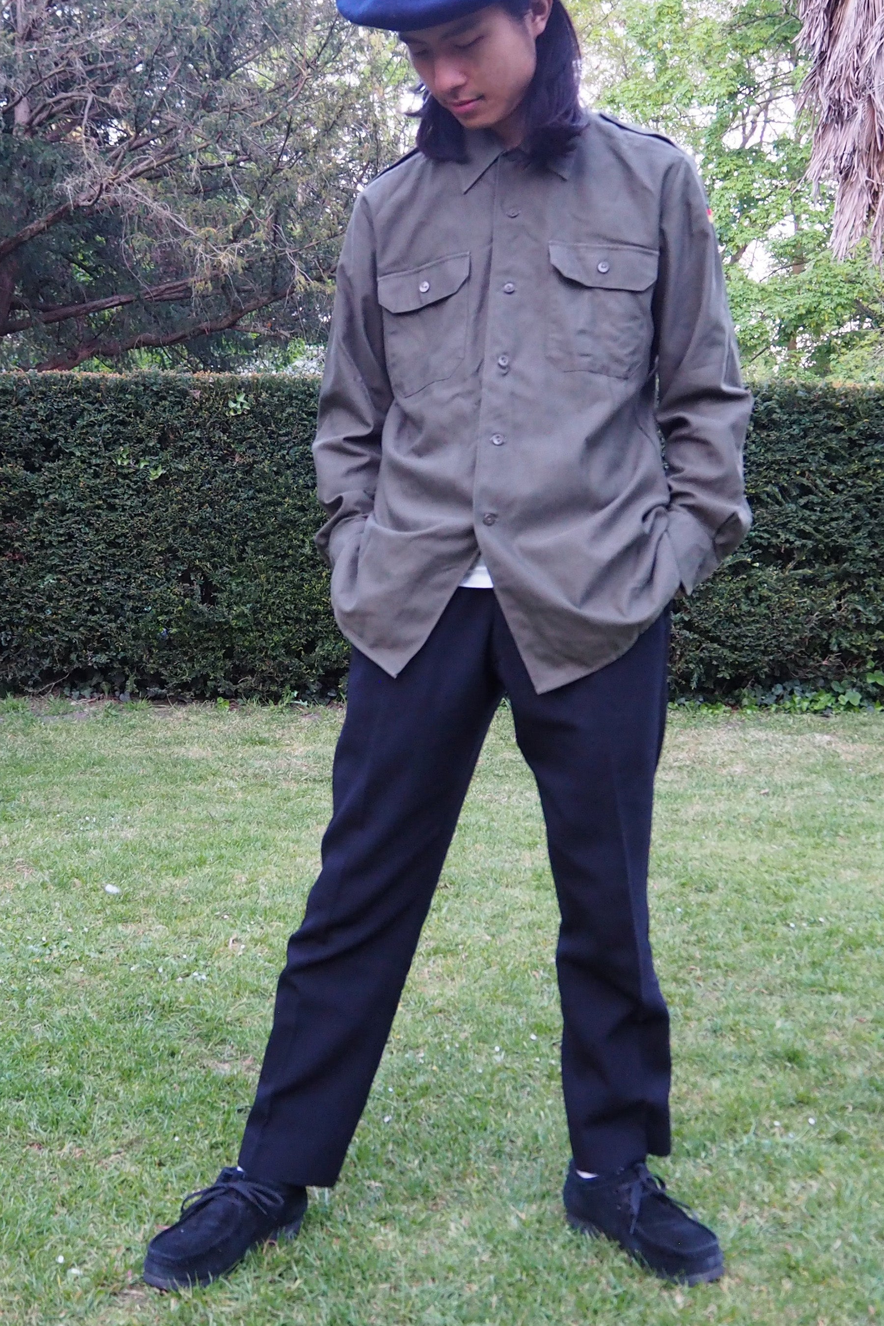 1989 West German Military Shirt Khaki