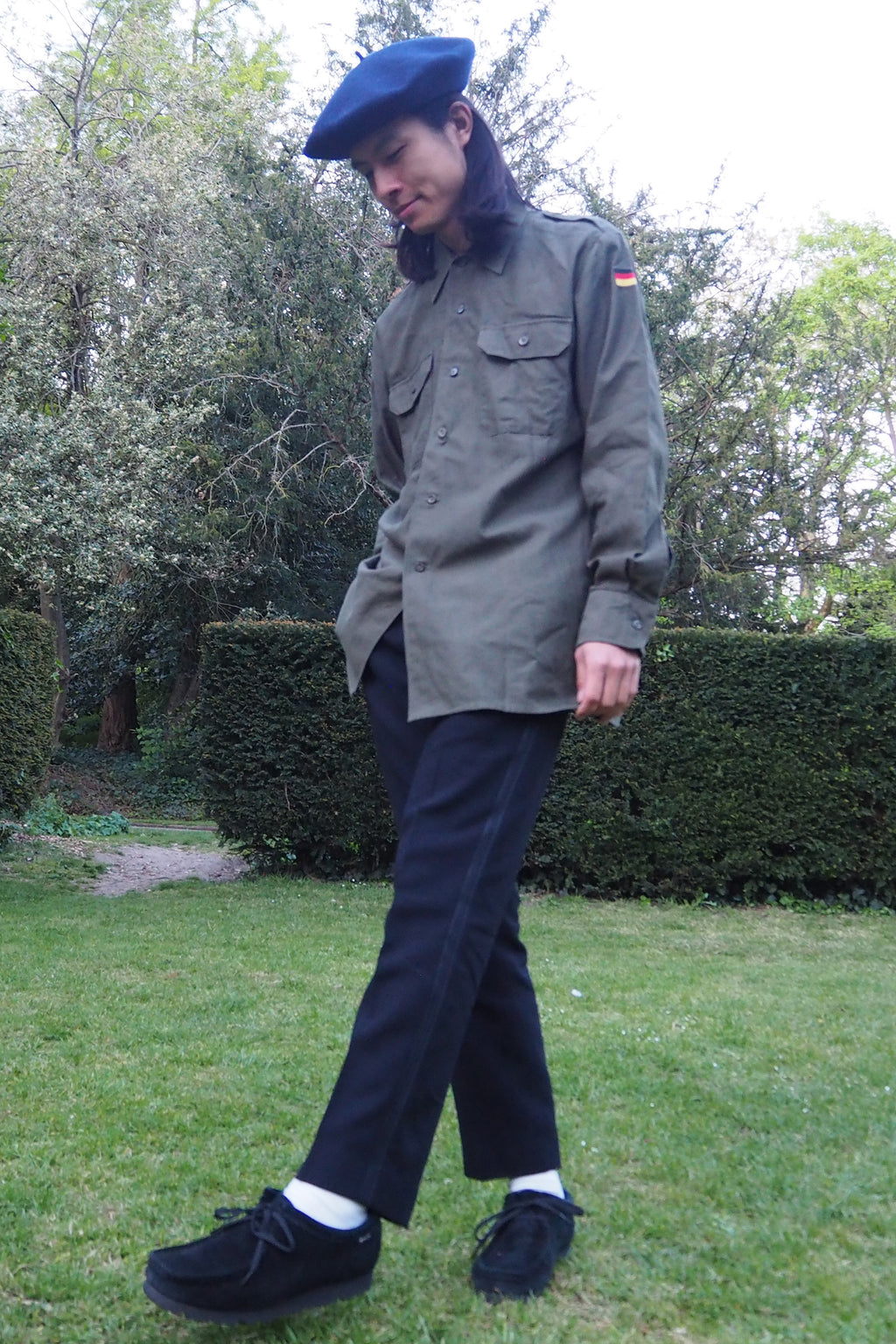 60's British Military Wool Pants Navy