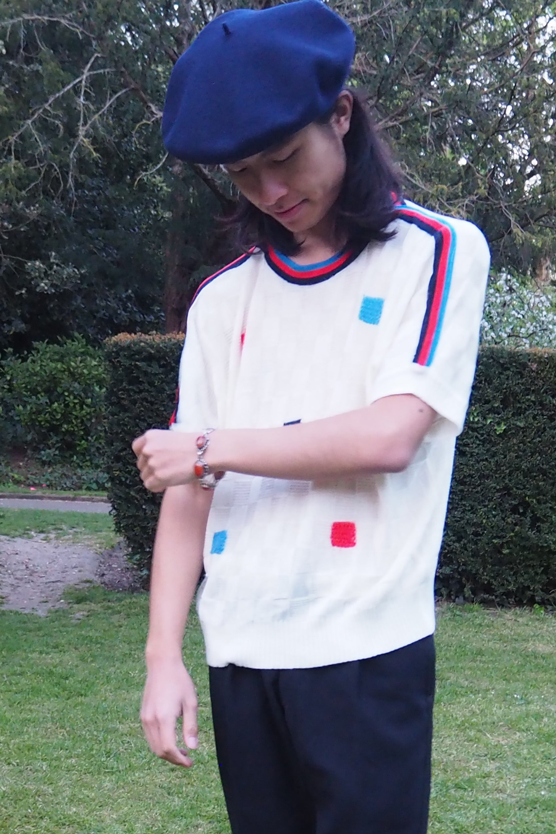 Vintage Openwork Knit White