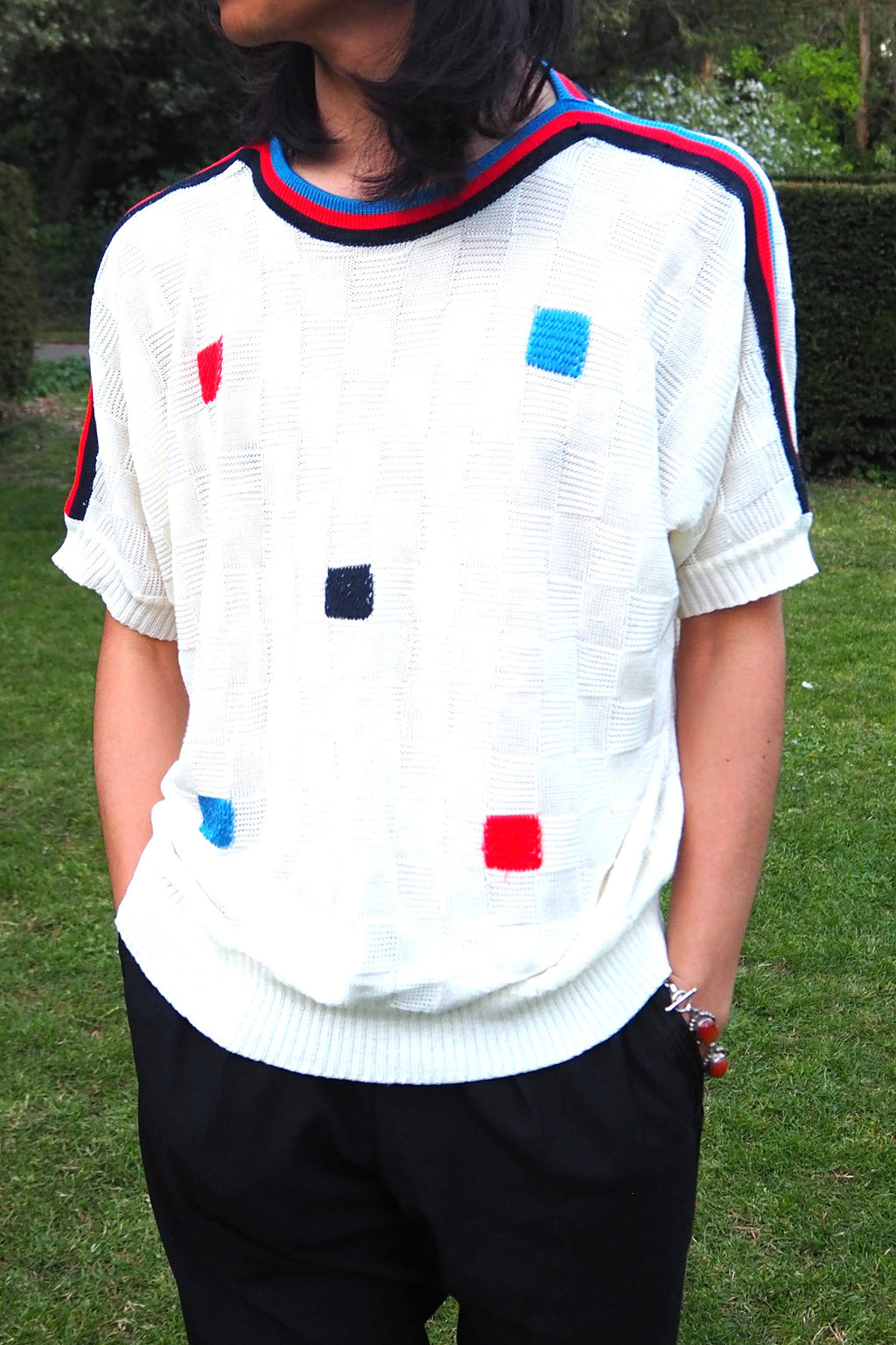 Vintage Openwork Knit White