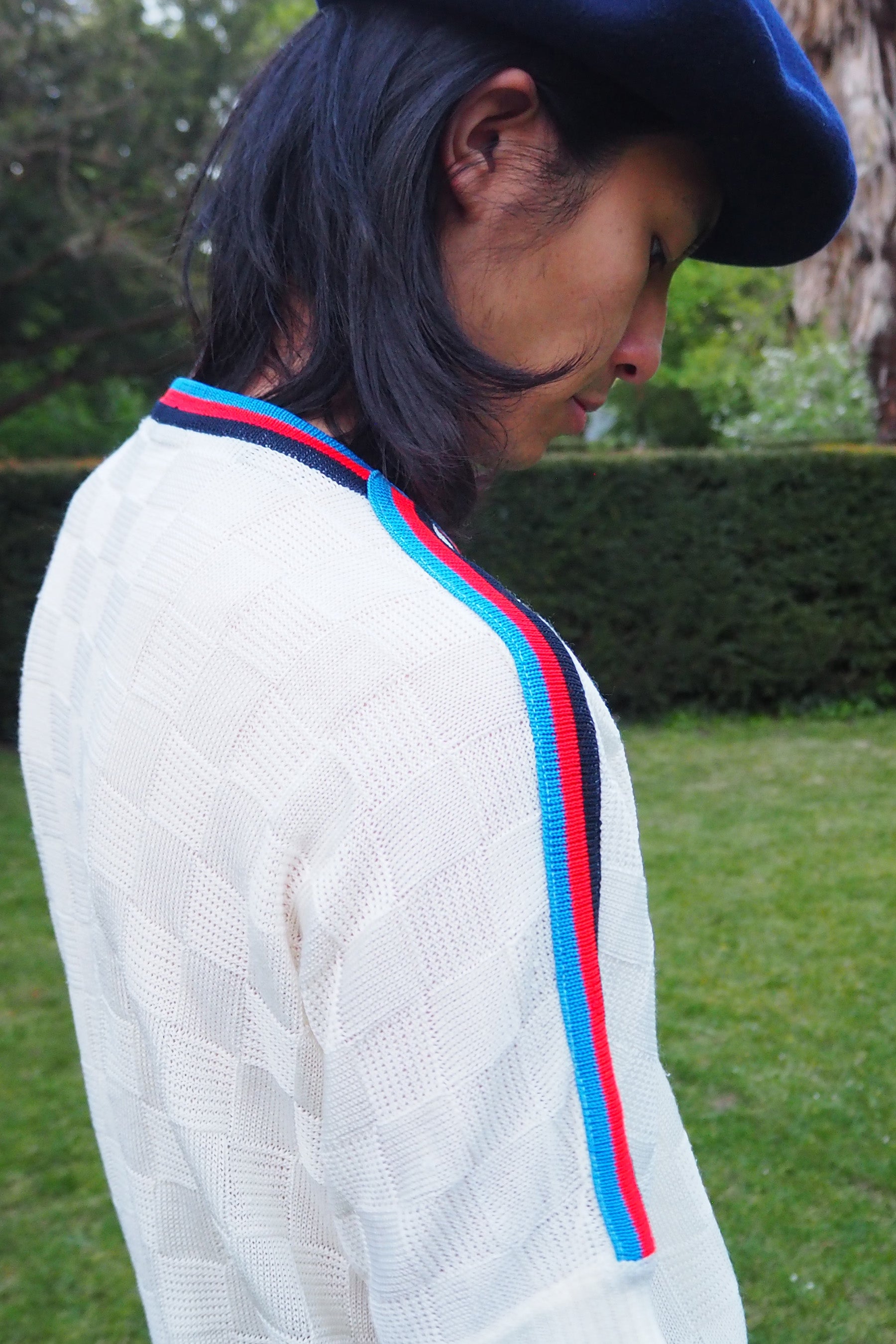 Vintage Openwork Knit White