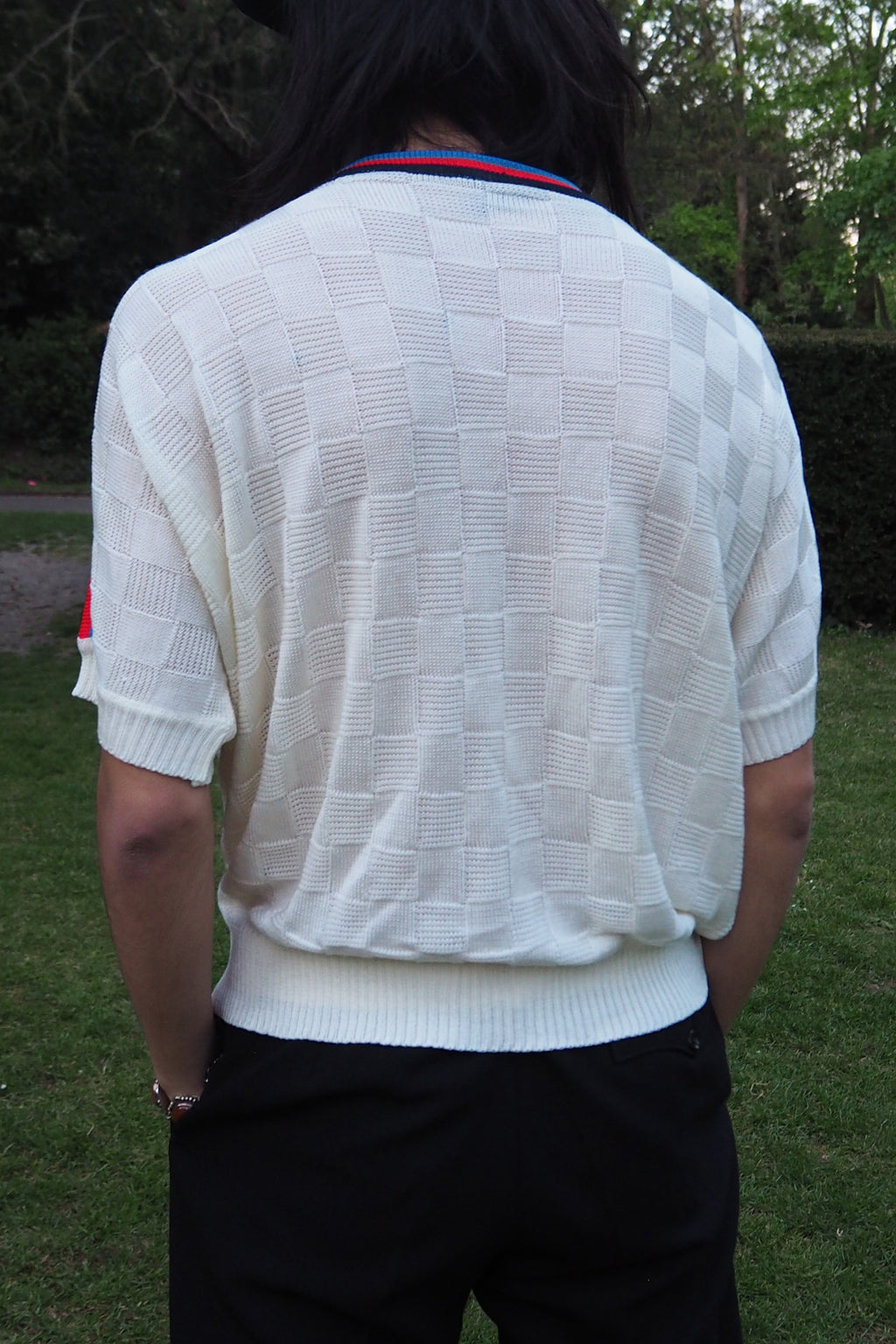 Vintage Openwork Knit White