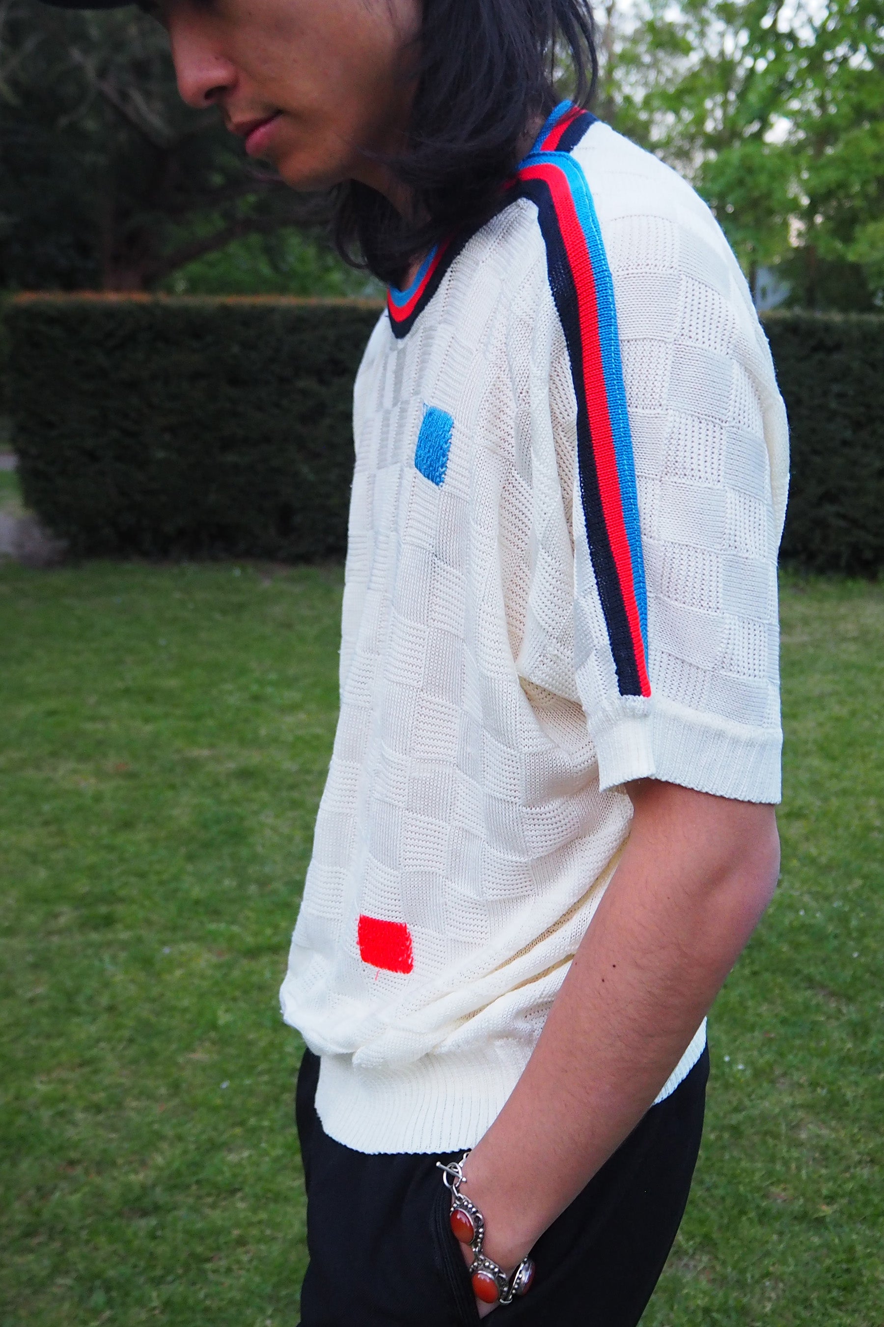Vintage Openwork Knit White