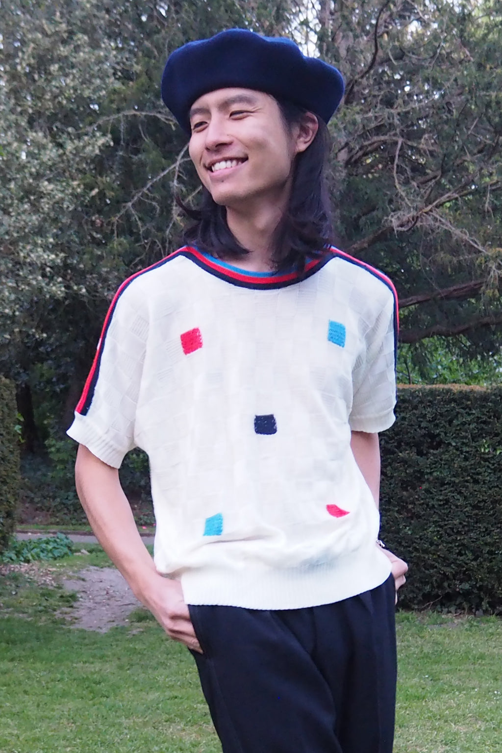 Vintage Openwork Knit White