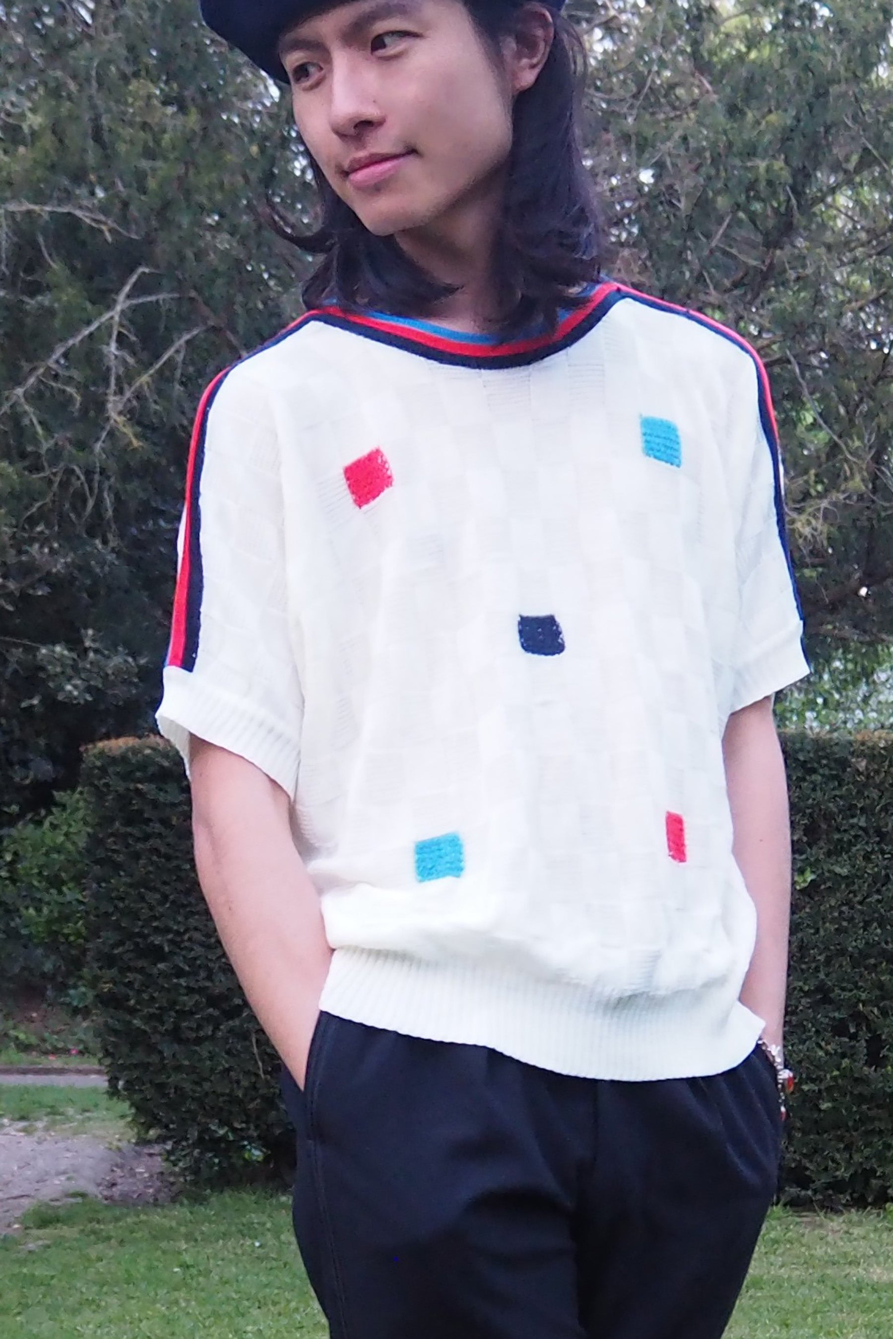 Vintage Openwork Knit White