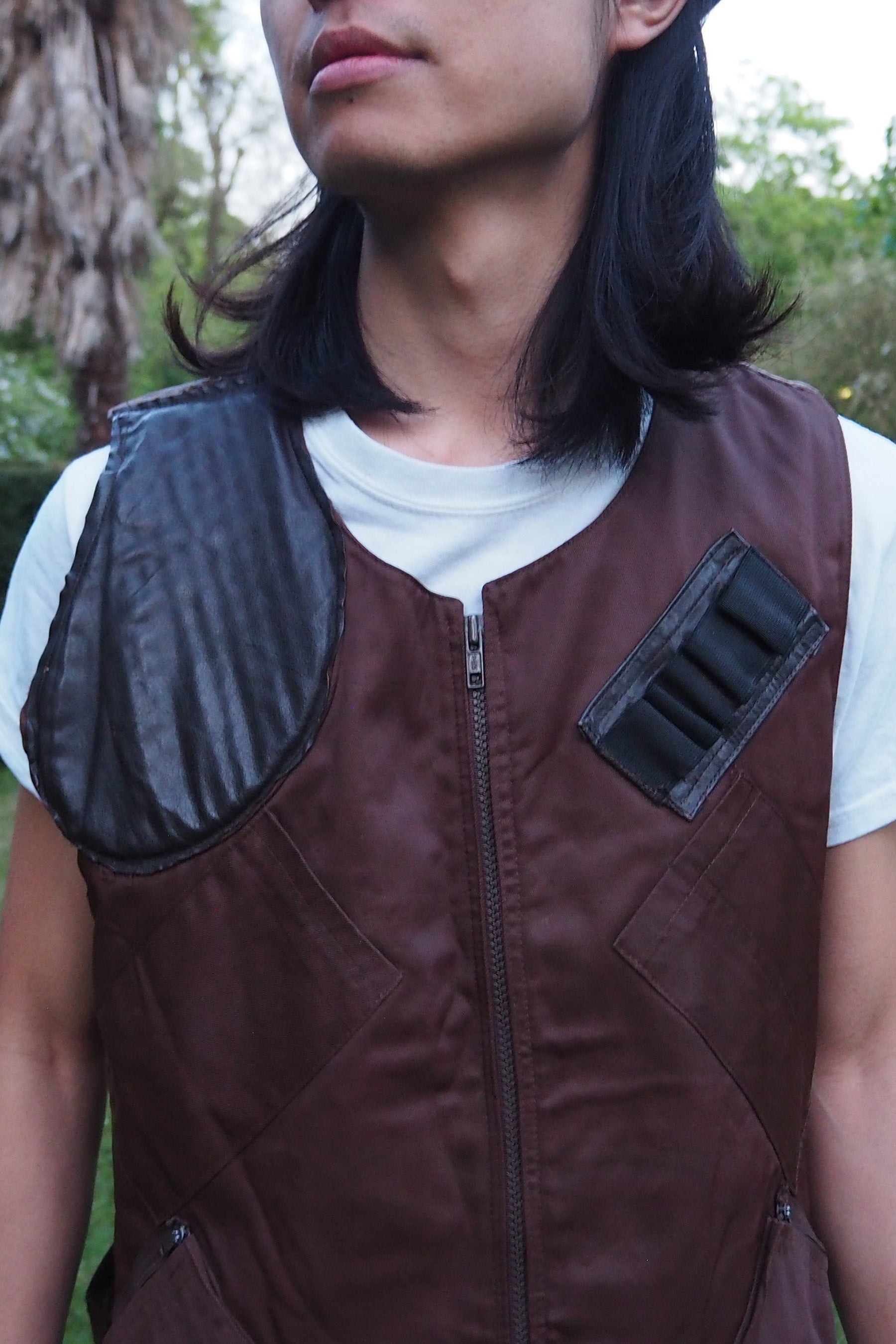 70's Norion BEAVER NYLON Hunting Vest Brown