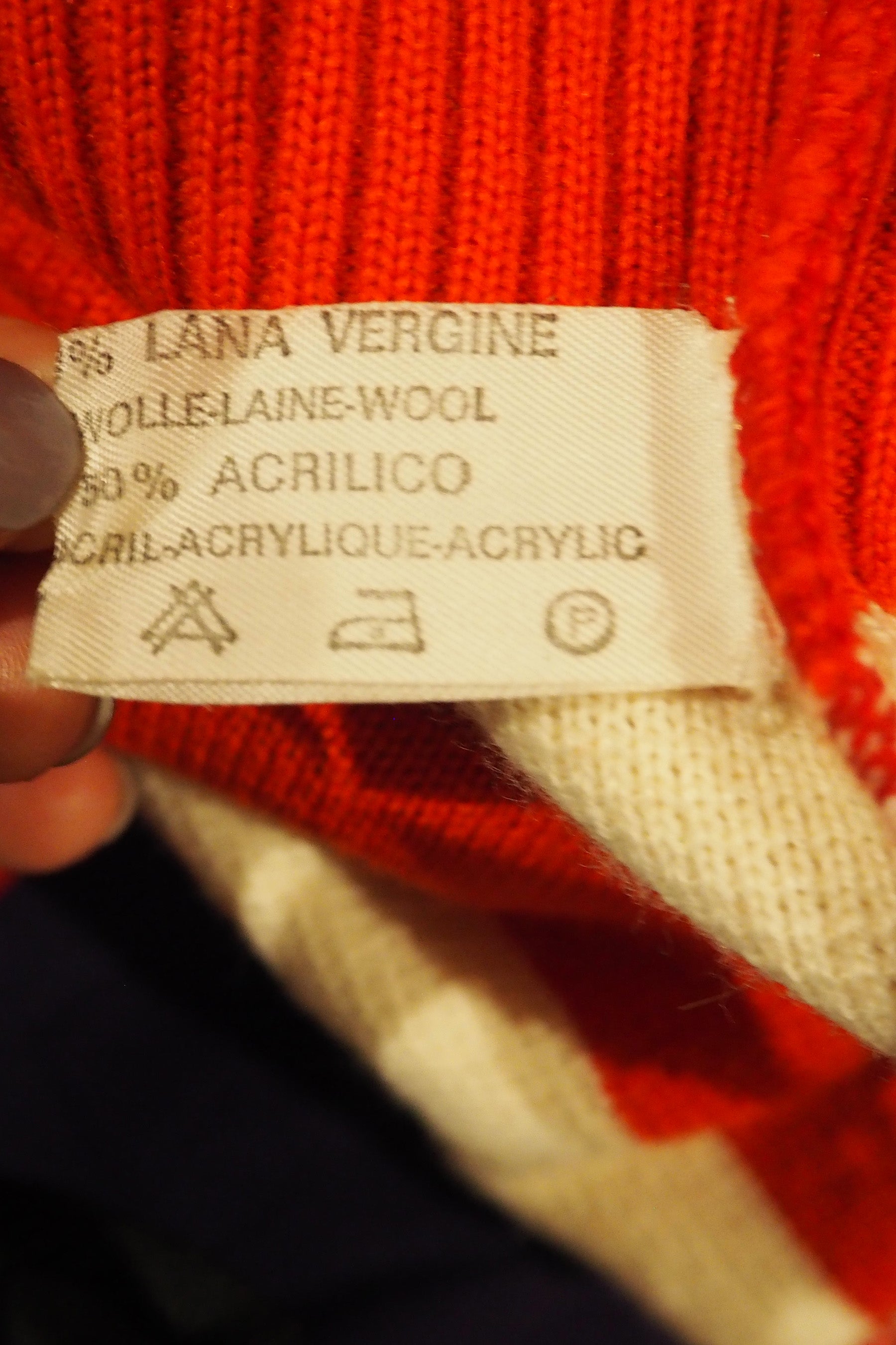 70's FOLCO Italian Sports Knit Red