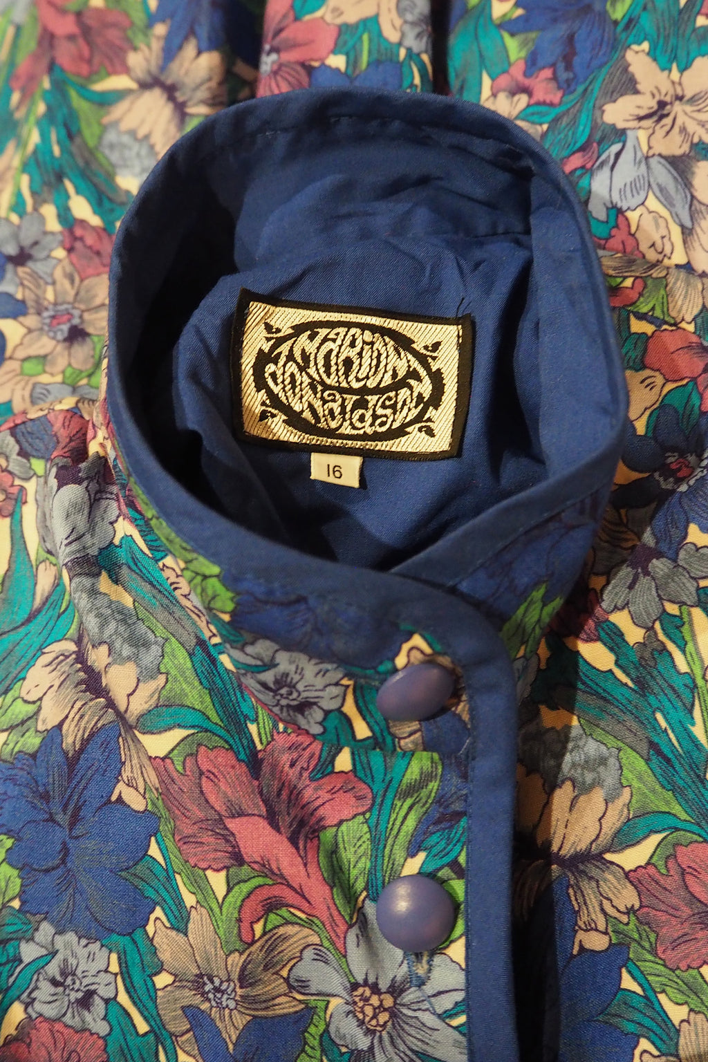 70's Marion Donaldson Prairie Dress Blue