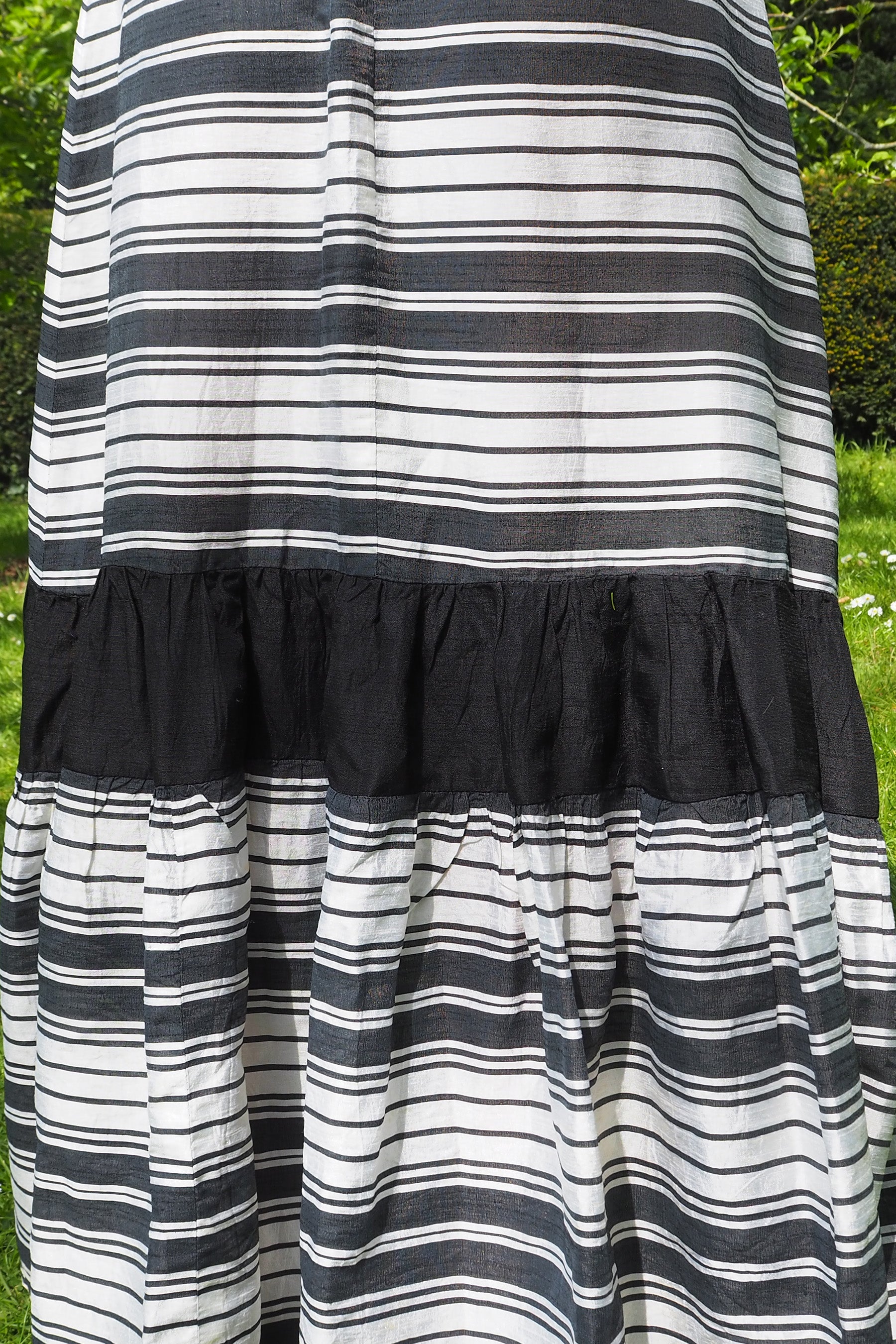 70's Richard Shops Empire Line Dress Black/White