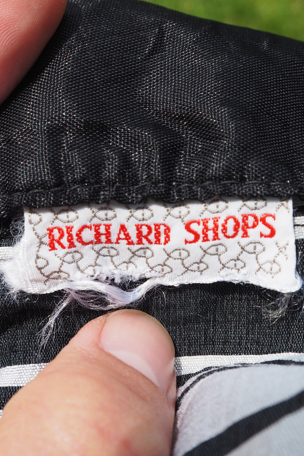 70's Richard Shops Empire Line Dress Black/White