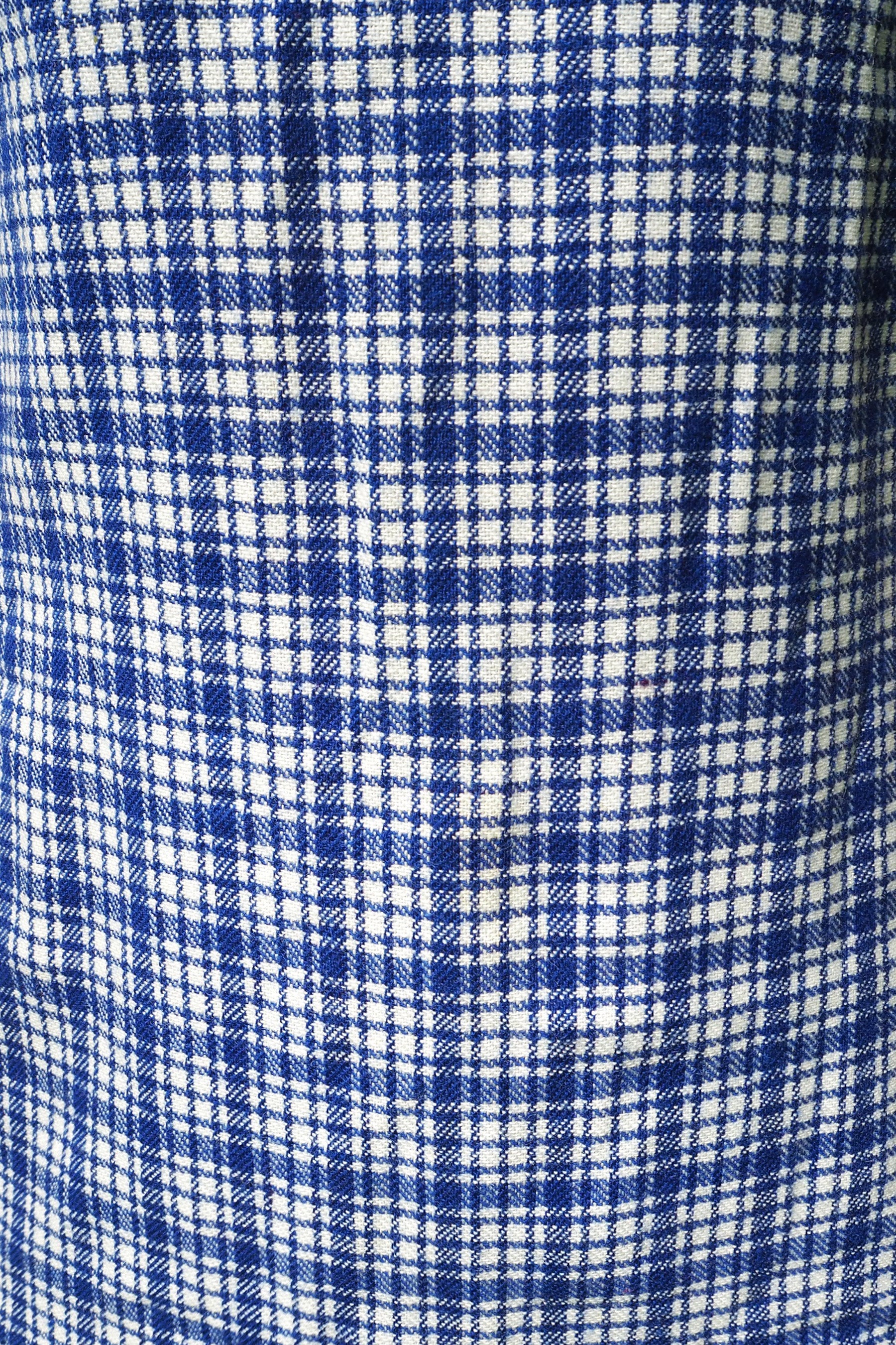 60's Richard Stump Nottingham Checked Mini Dress Blue
