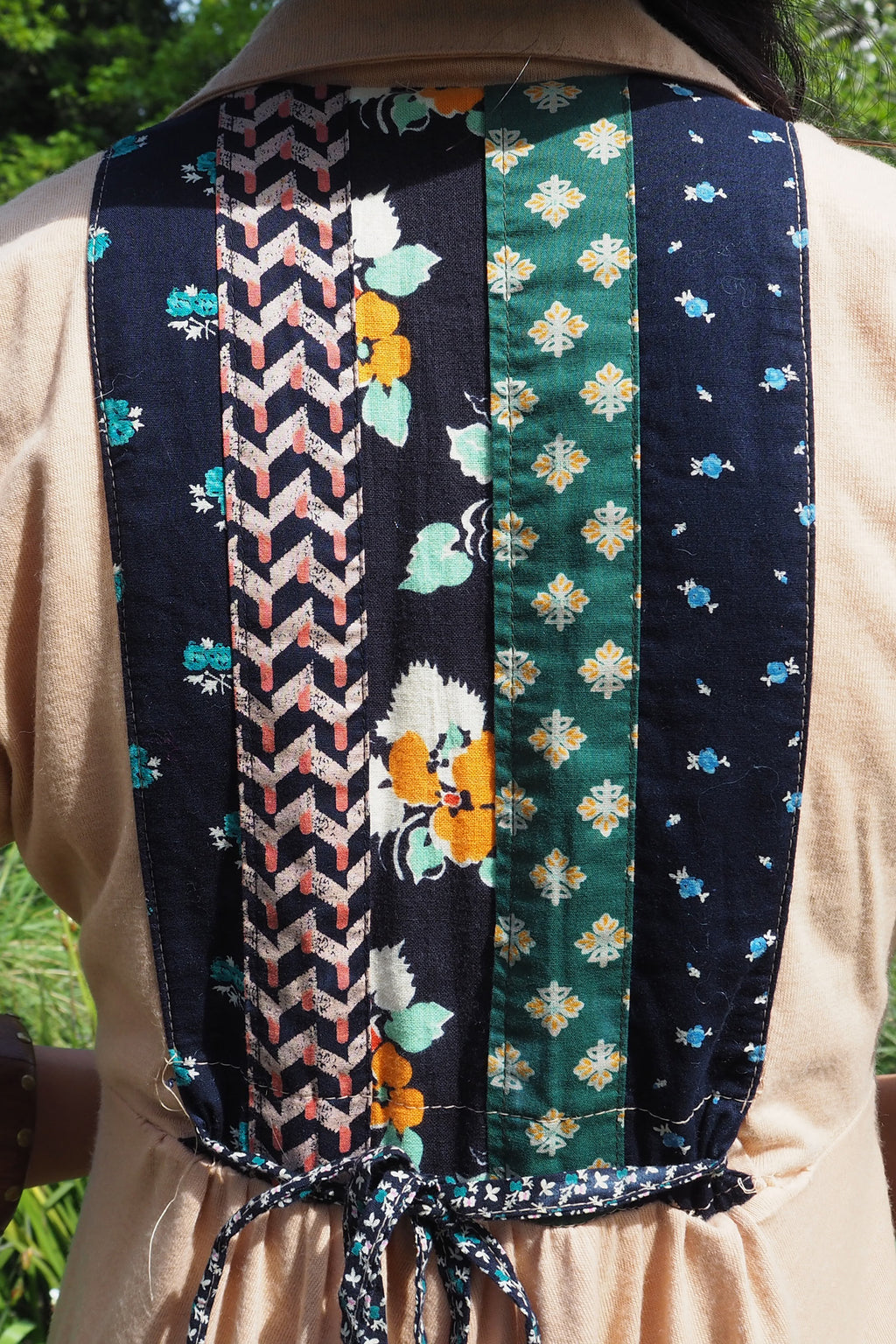 70's David Silverman Afghan Style Dress Beige