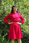 60's-80's St. Michael Red Midi Dress Red
