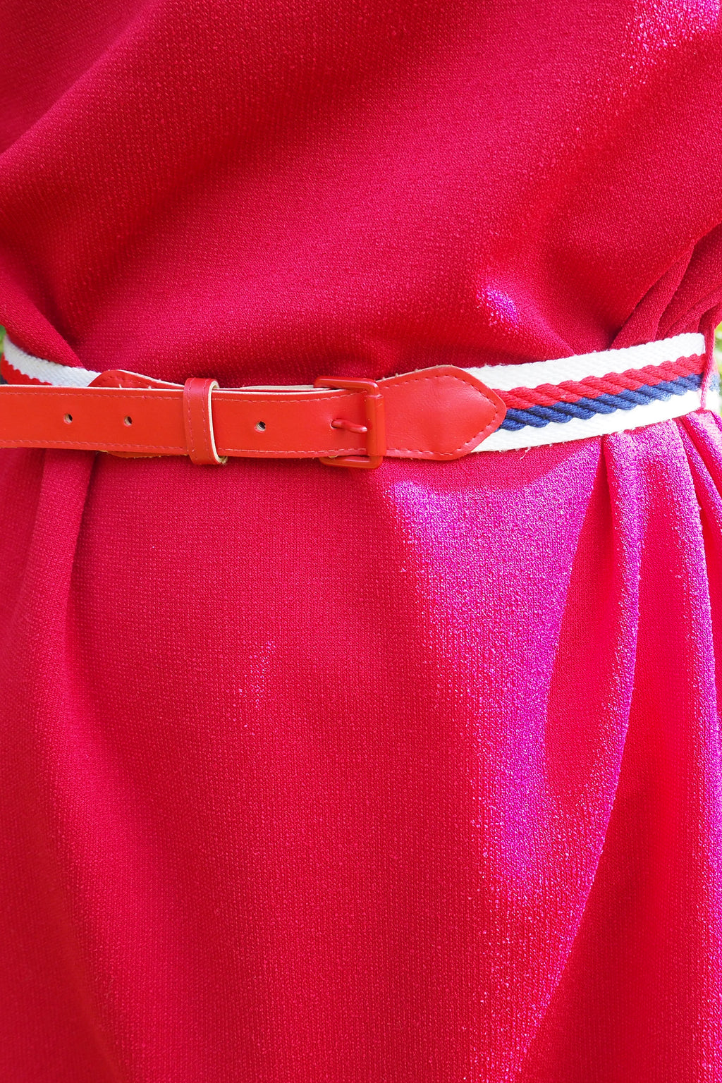 60's-80's St. Michael Red Midi Dress Red