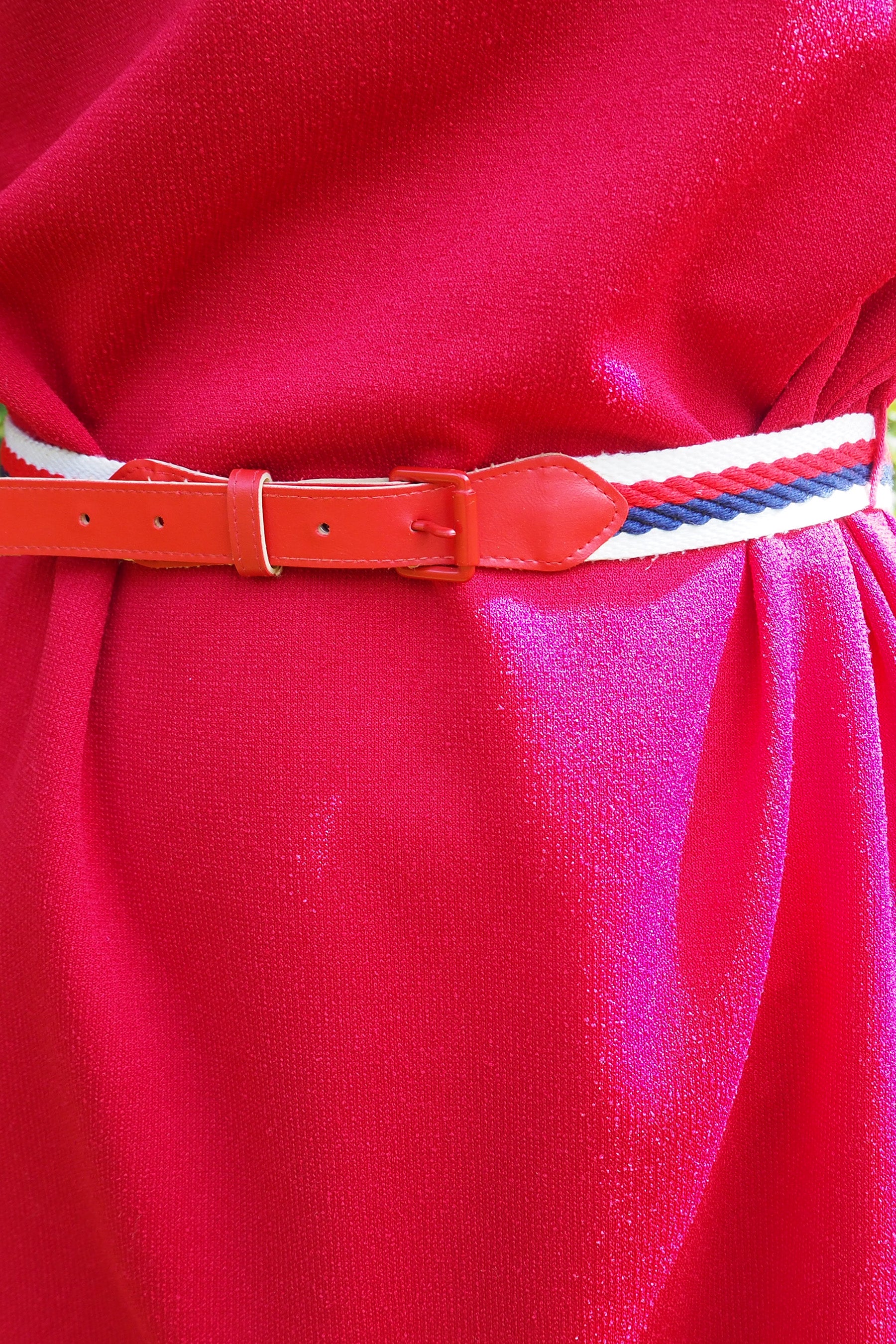 60's-80's St. Michael Red Midi Dress Red