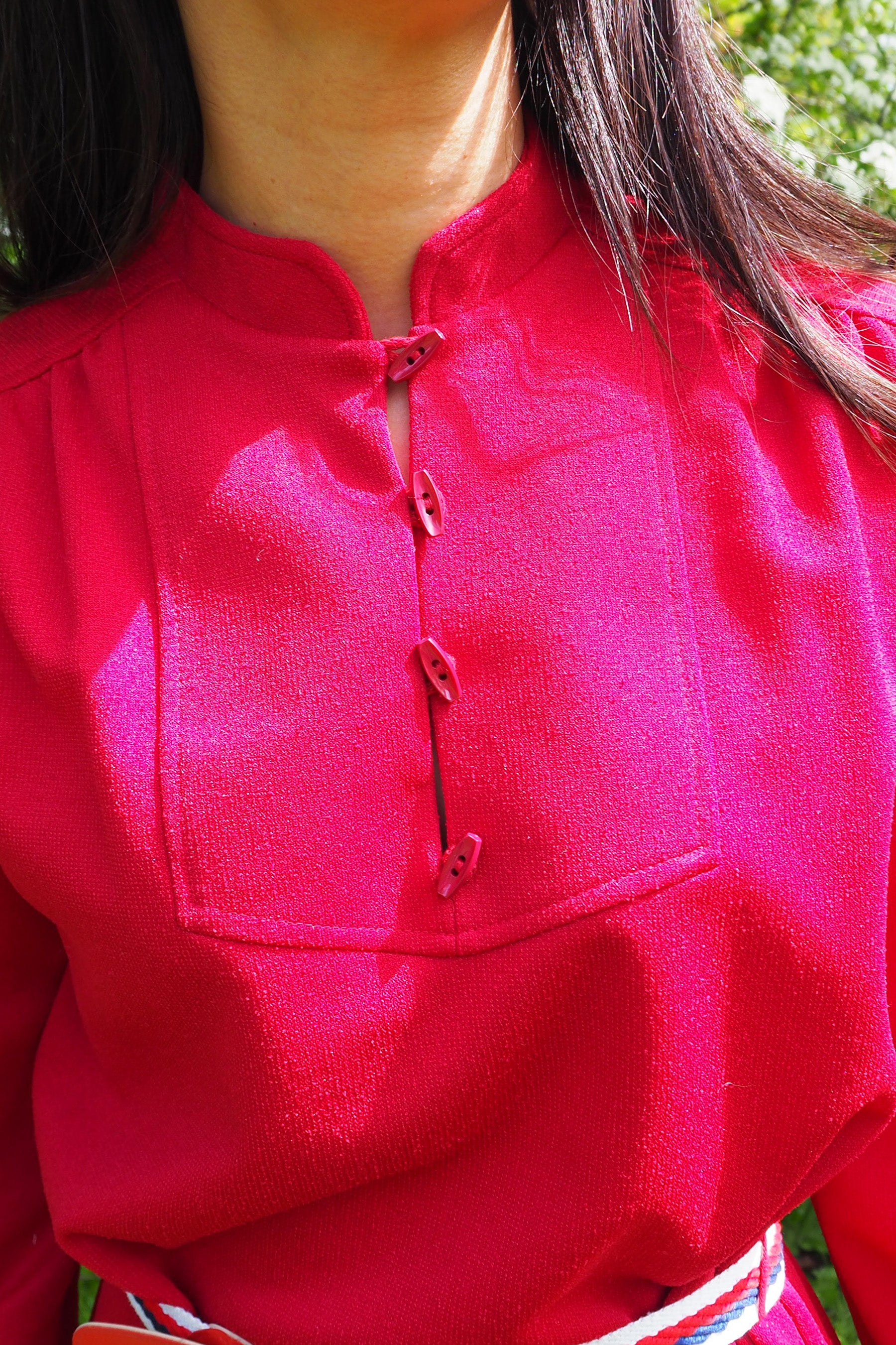 60's-80's St. Michael Red Midi Dress Red