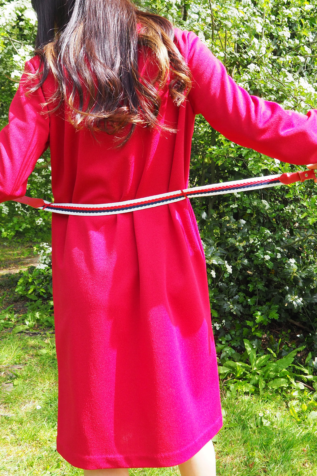 60's-80's St. Michael Red Midi Dress Red