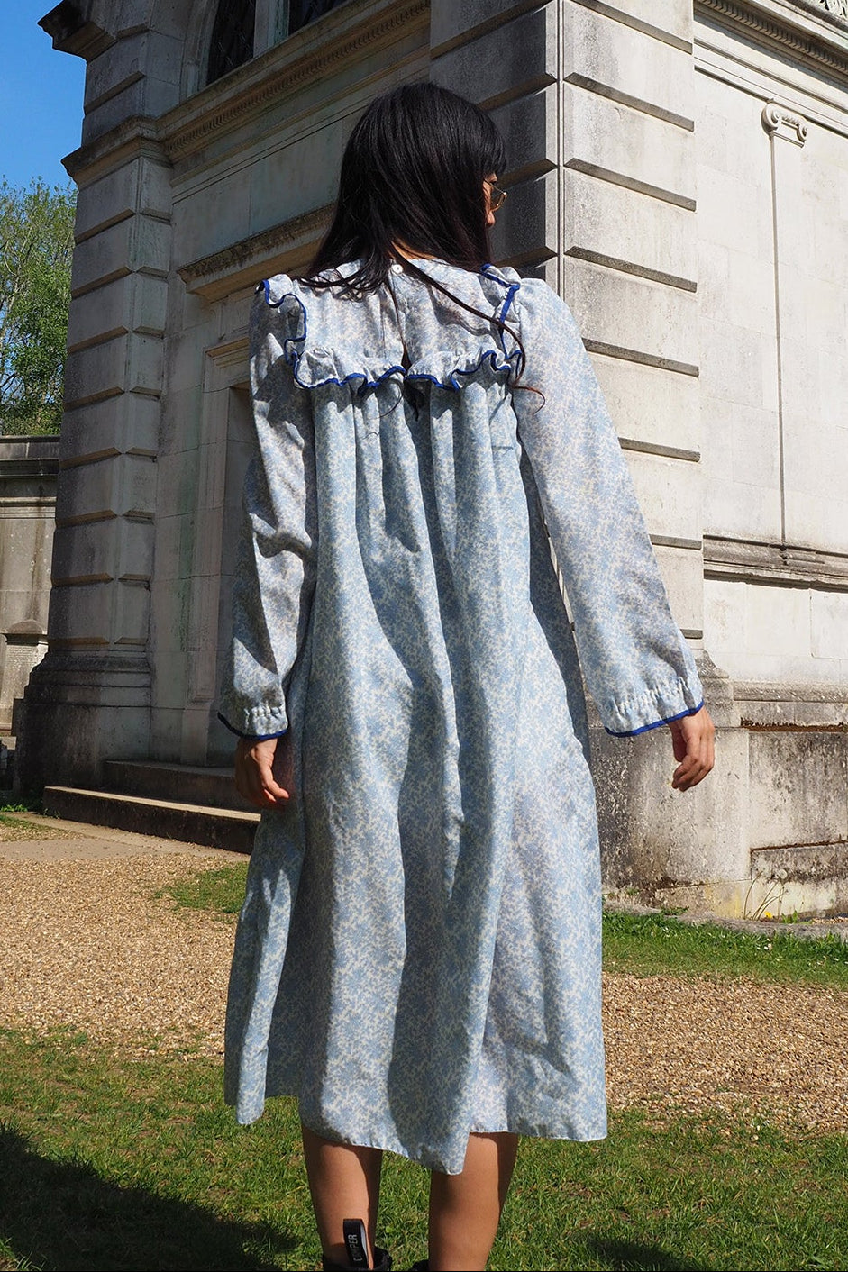 Flower Dress with Cape London Vintage | Victorian Square Yoke