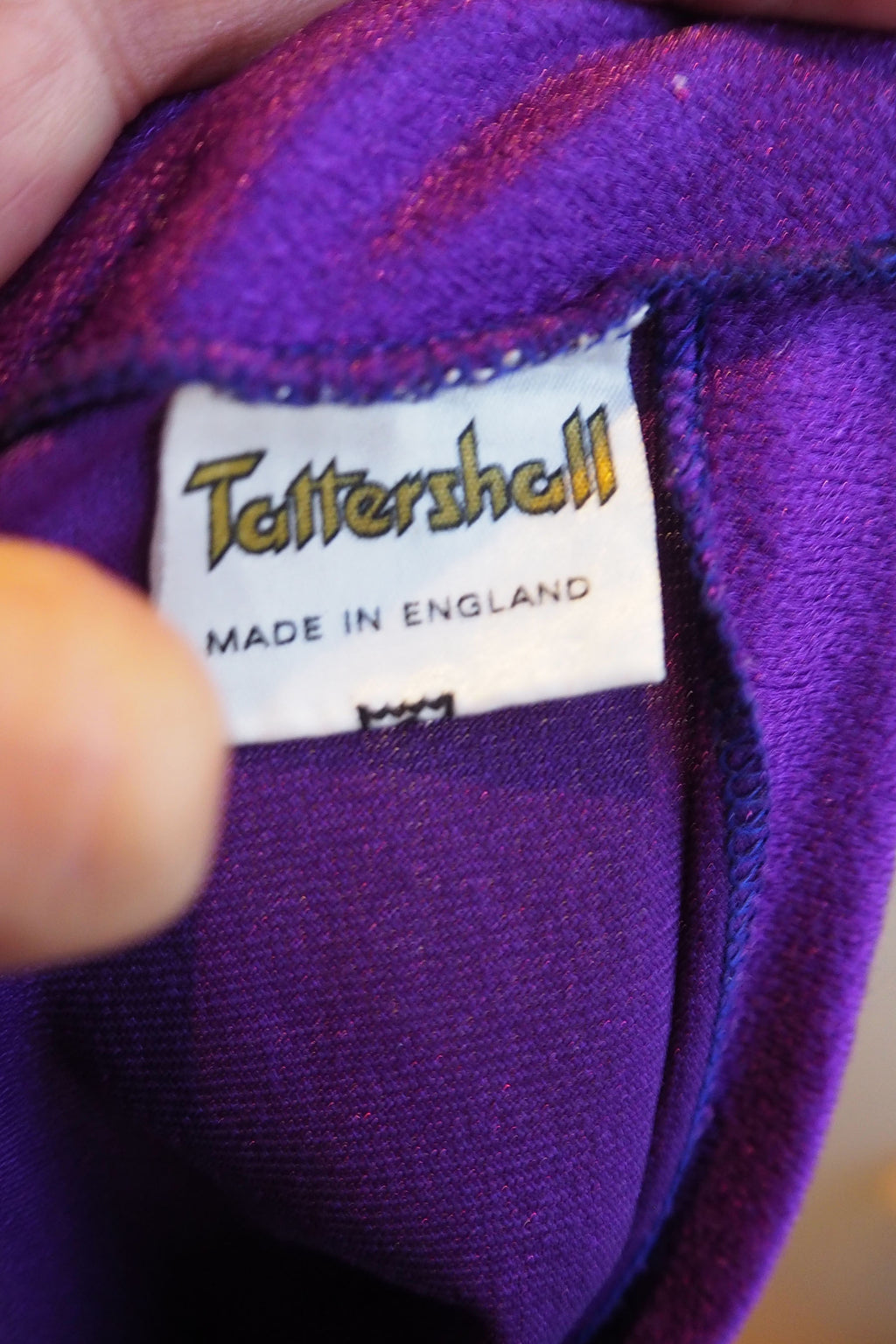 70's Tattershall Velvet Lace Dress Purple