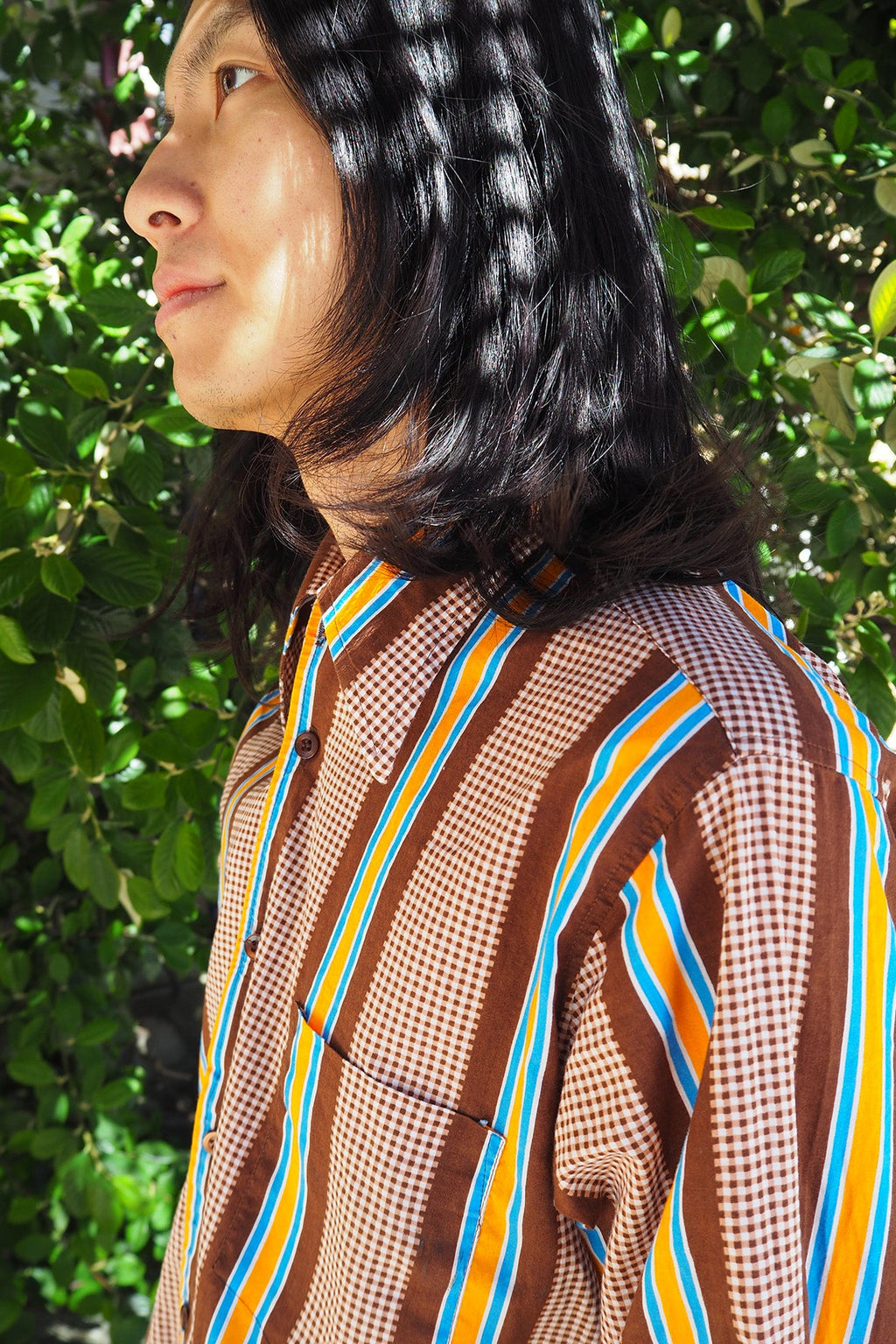 60's Men's Shirt Van Heusen London Vintage | Check Stripe Dress Sport Shirt