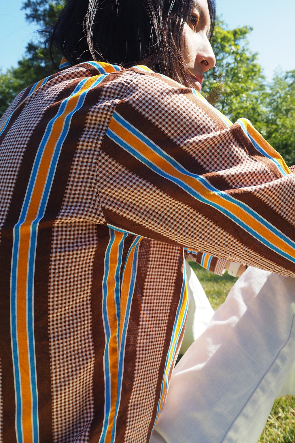 60's Men's Shirt Van Heusen London Vintage | Check Stripe Dress Sport Shirt