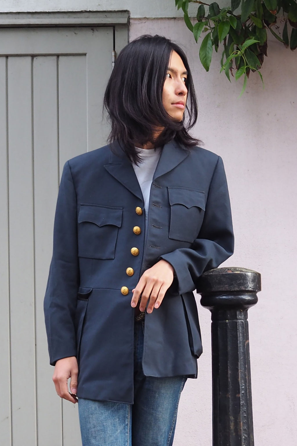 60's Swedish Naval Dress Jacket Navy Gray
