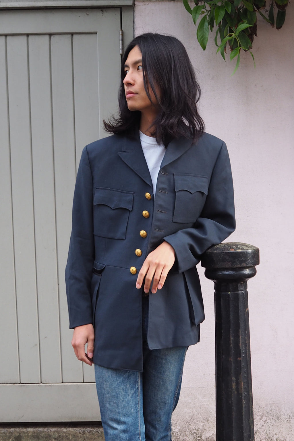 60's Swedish Naval Dress Jacket Navy Gray