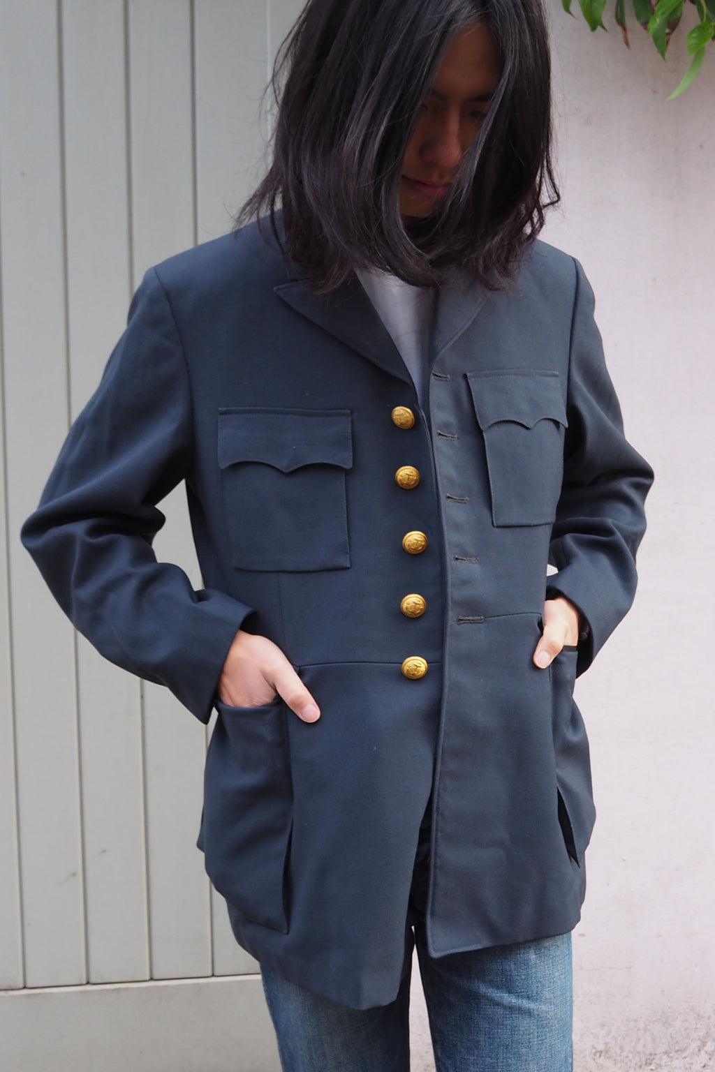 60's Swedish Naval Dress Jacket Navy Gray