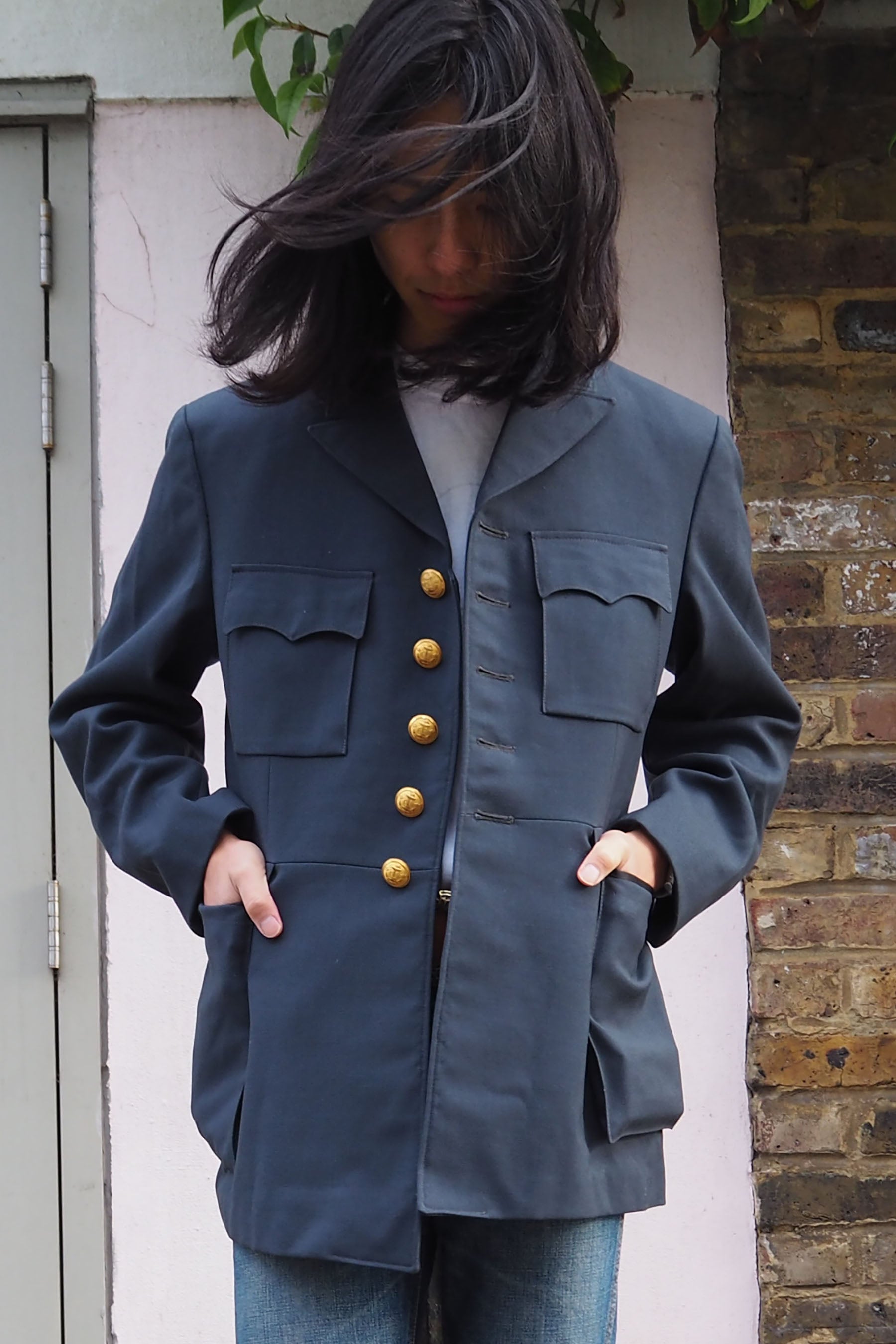 60's Swedish Naval Dress Jacket Navy Gray