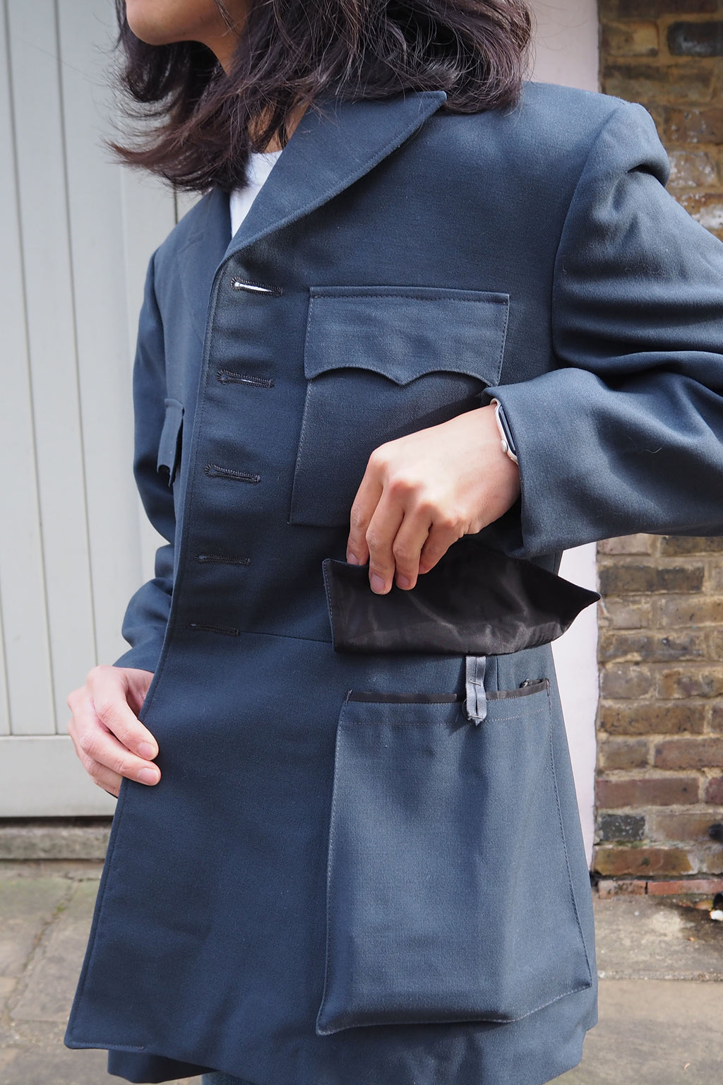60's Swedish Naval Dress Jacket Navy Gray